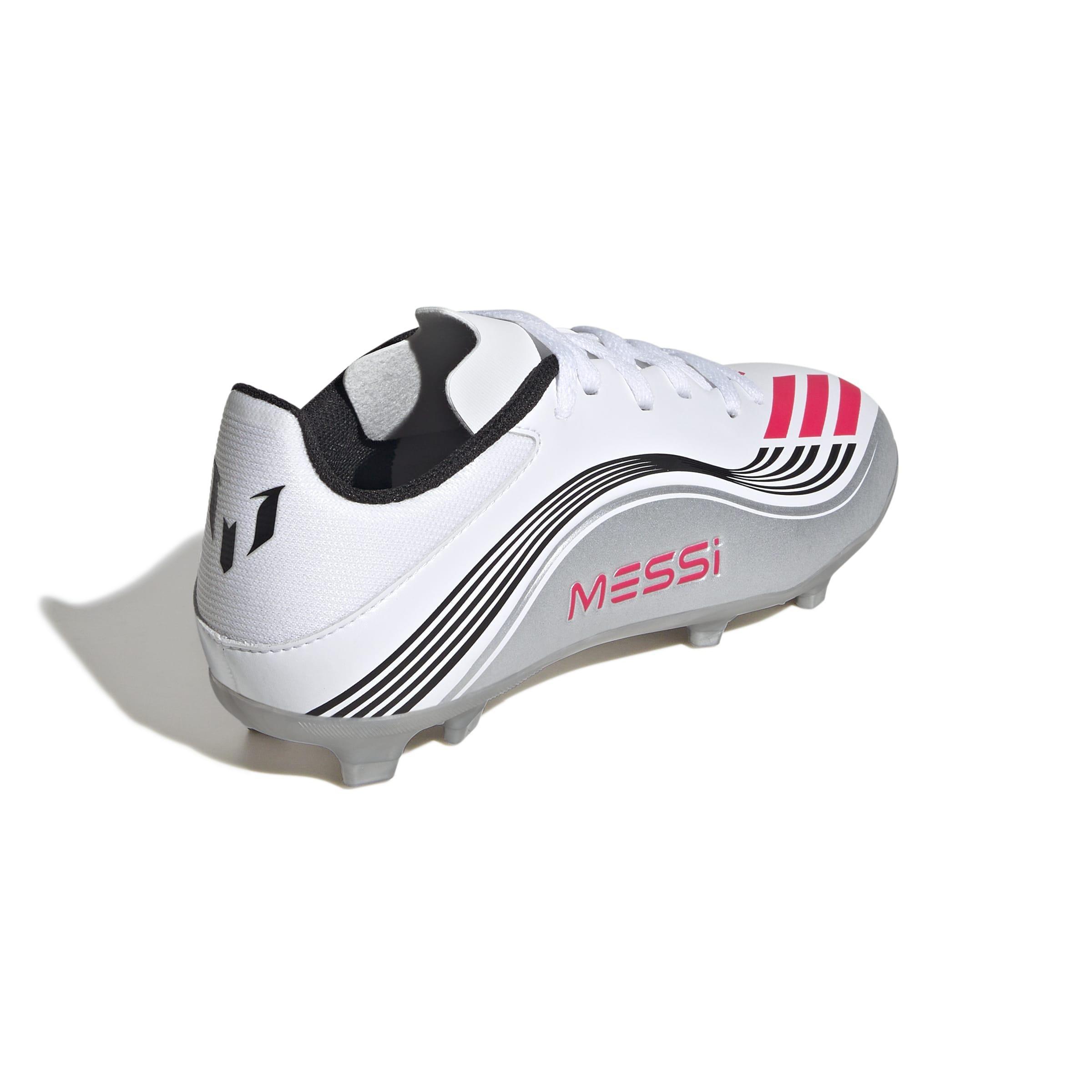 Kids Unisex F50 Messi League Firm/Multi-Ground Boots, White, , large image number 3