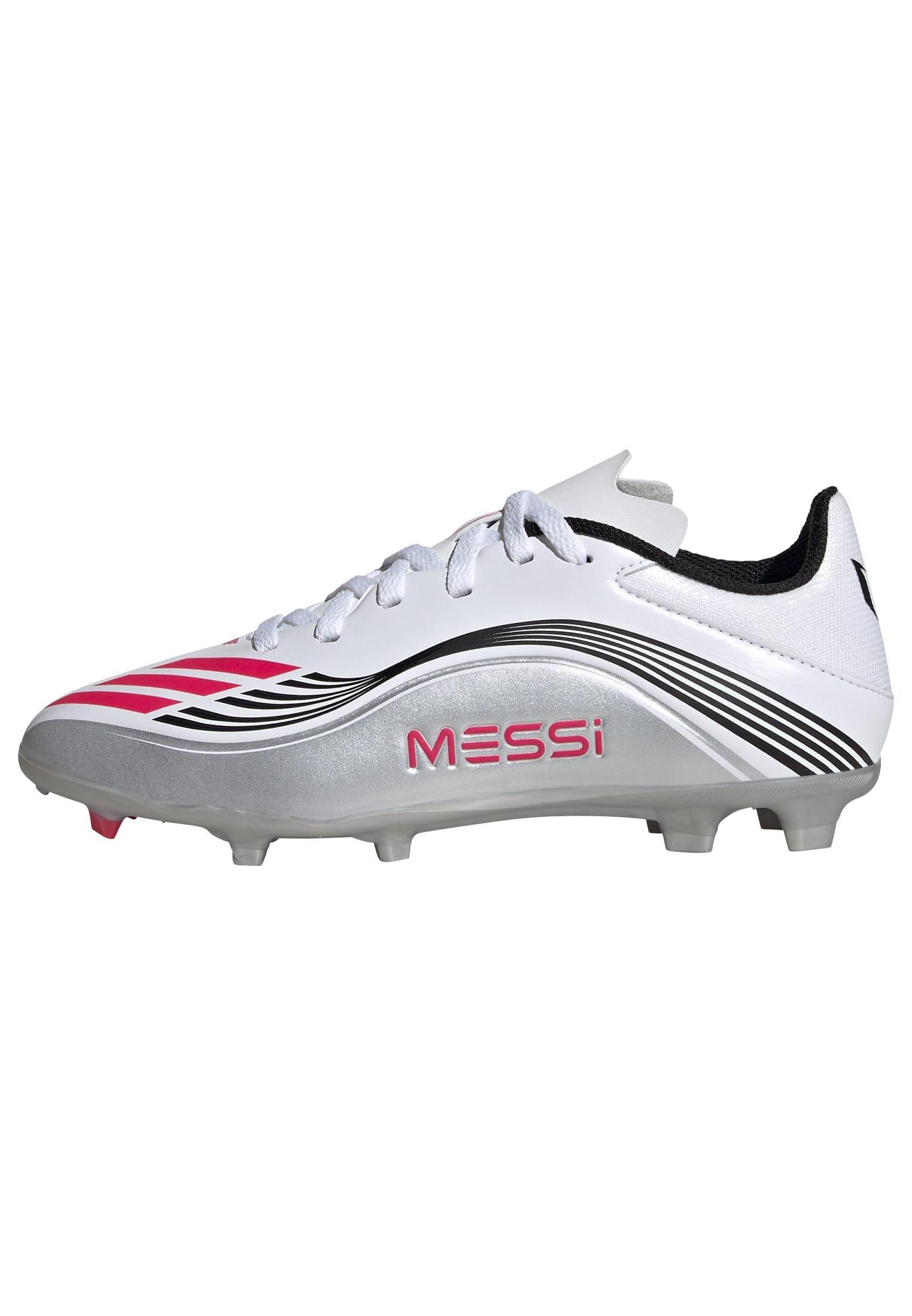Kids Unisex F50 Messi League Firm/Multi-Ground Boots, White, , large image number 9