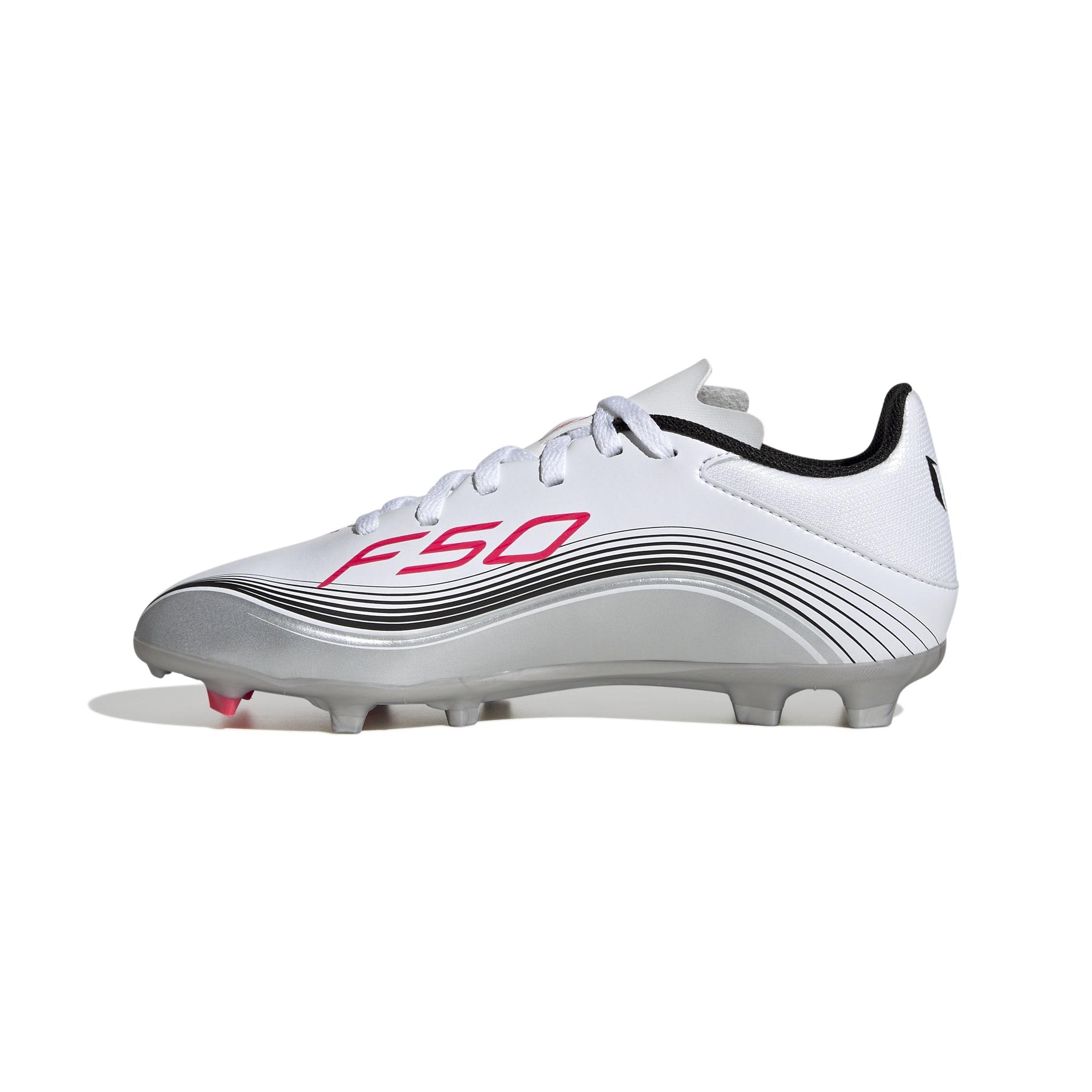 Kids Unisex F50 Messi League Firm/Multi-Ground Boots, White, , large image number 12
