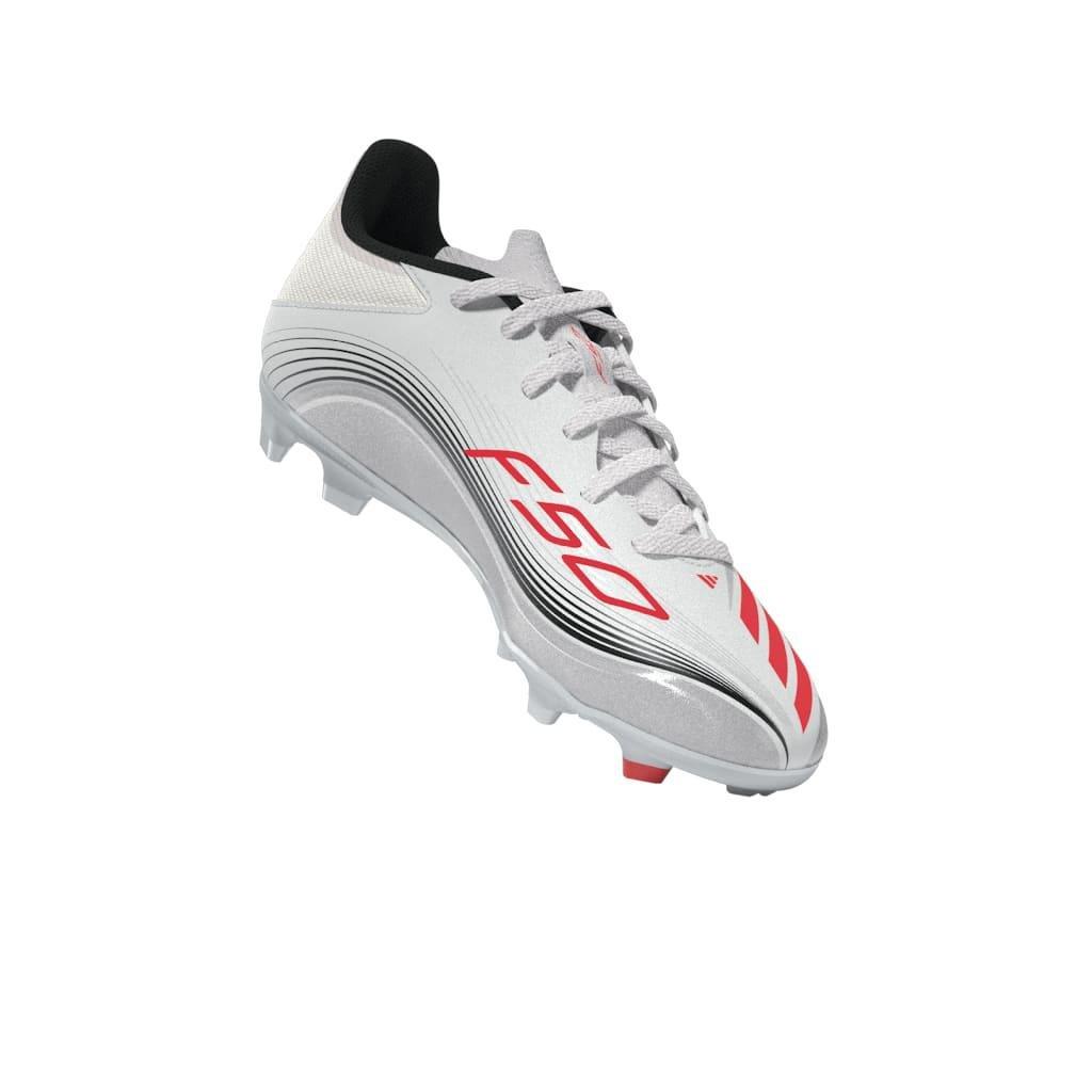 Kids Unisex F50 Messi League Firm/Multi-Ground Boots, White, , large image number 14