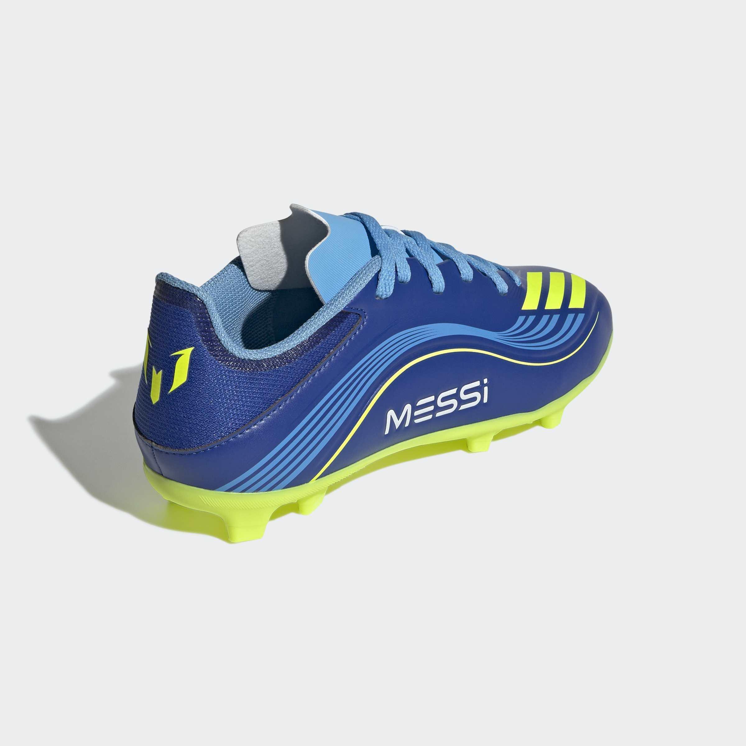 Kids Unisex F50 Messi League Firm/Multi-Ground Boots, Blue, A701_ONE, large image number 3