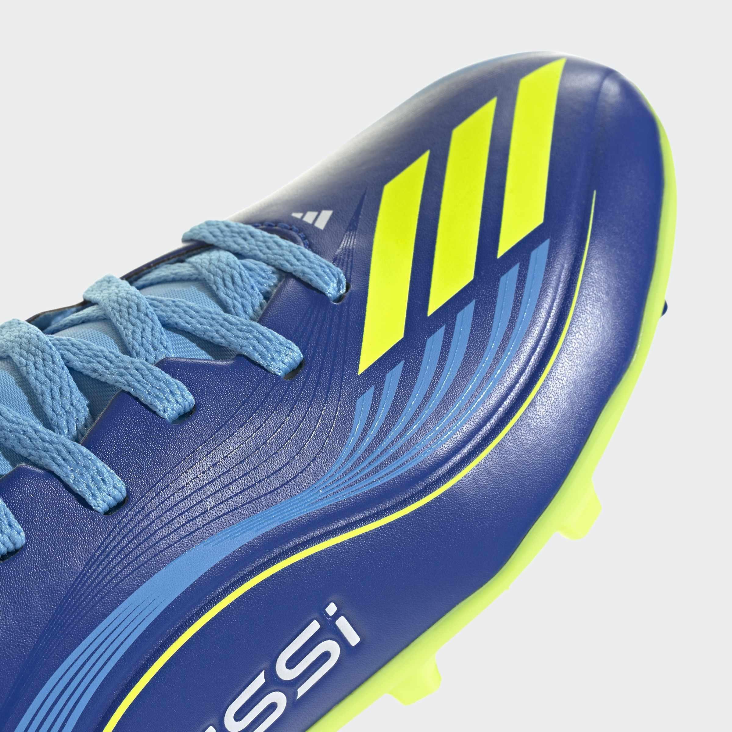 Kids Unisex F50 Messi League Firm/Multi-Ground Boots, Blue, A701_ONE, large image number 5