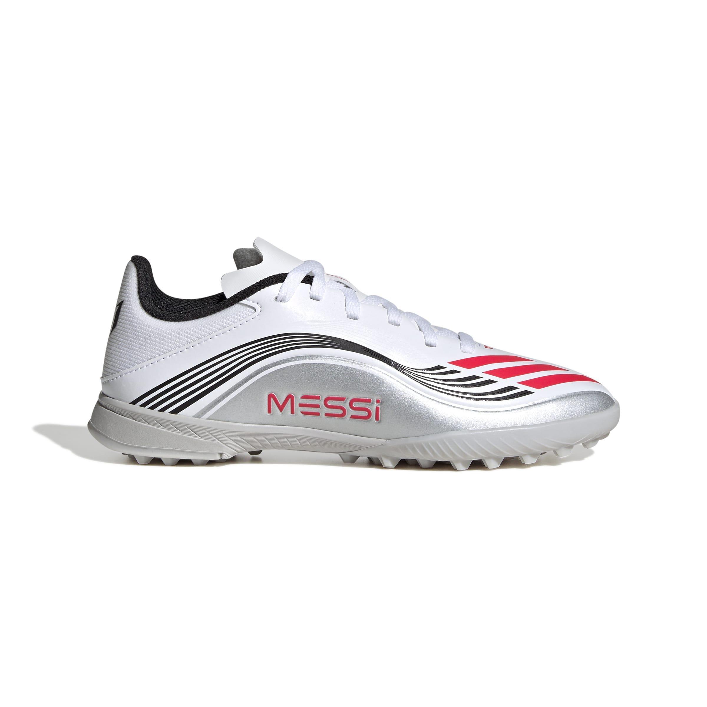 Kids Unisex F50 Messi League Turf Boots, White, , large image number 0