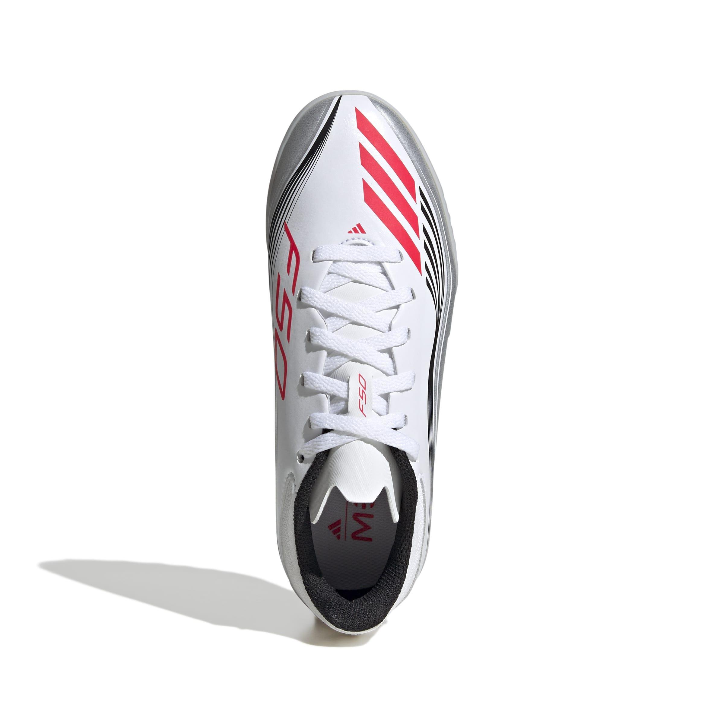 Kids Unisex F50 Messi League Turf Boots, White, , large image number 1