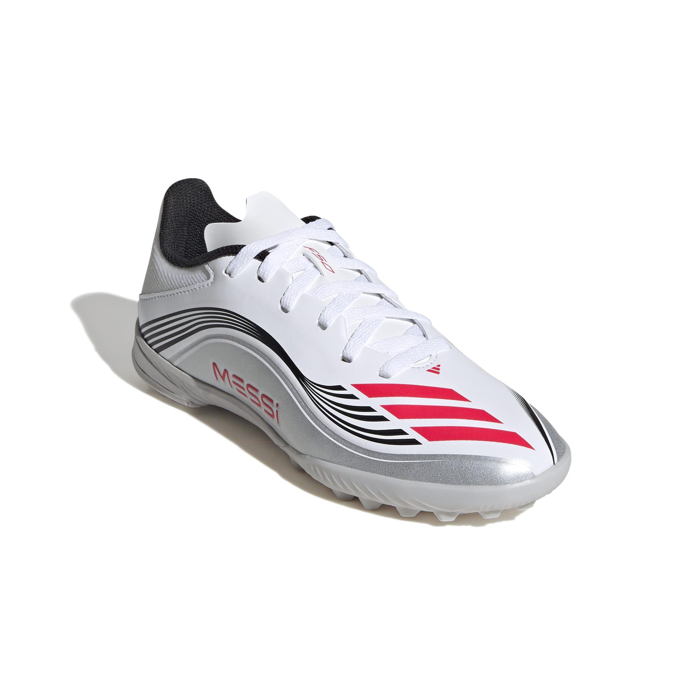Kids Unisex F50 Messi League Turf Boots, White, , large image number 2
