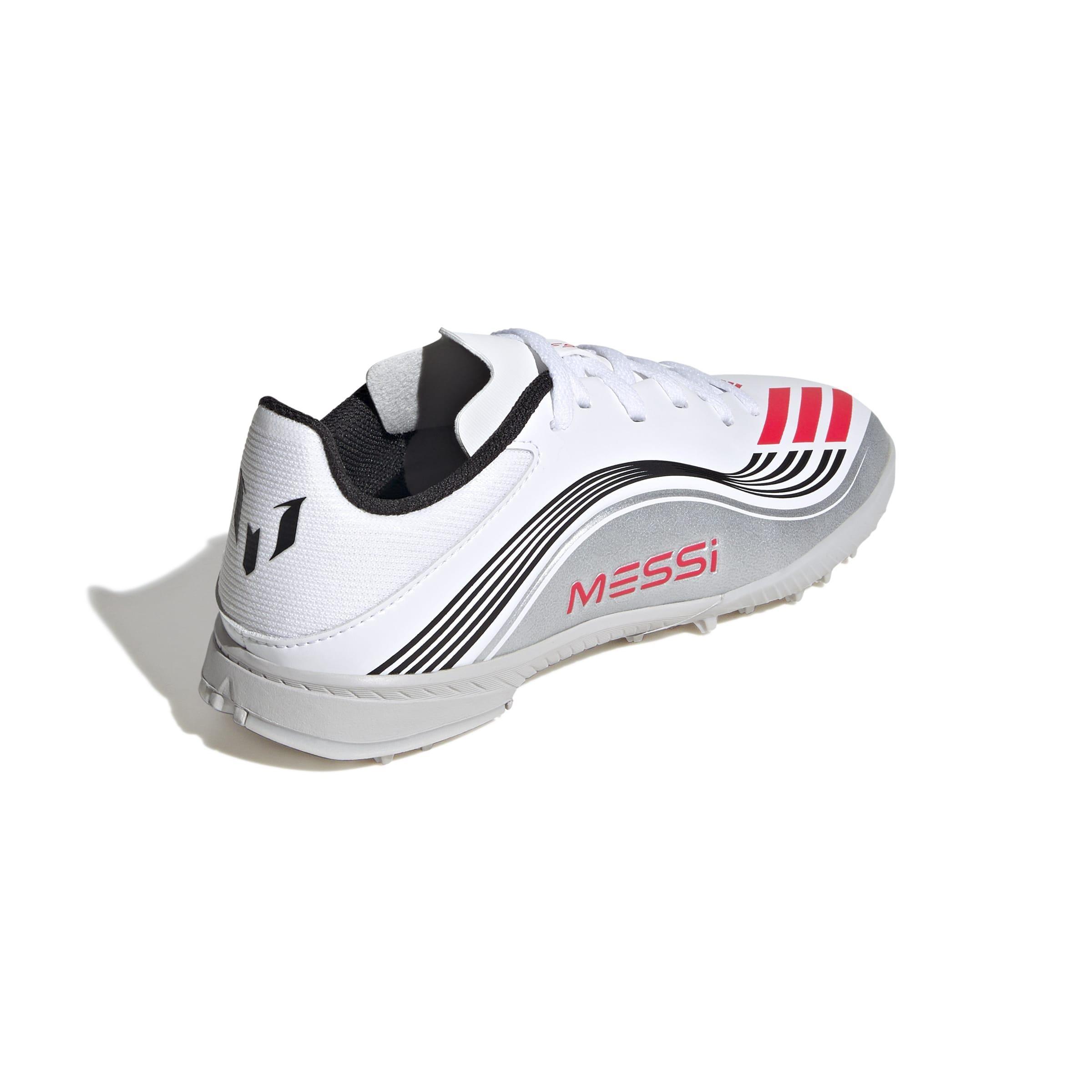 Kids Unisex F50 Messi League Turf Boots, White, , large image number 3