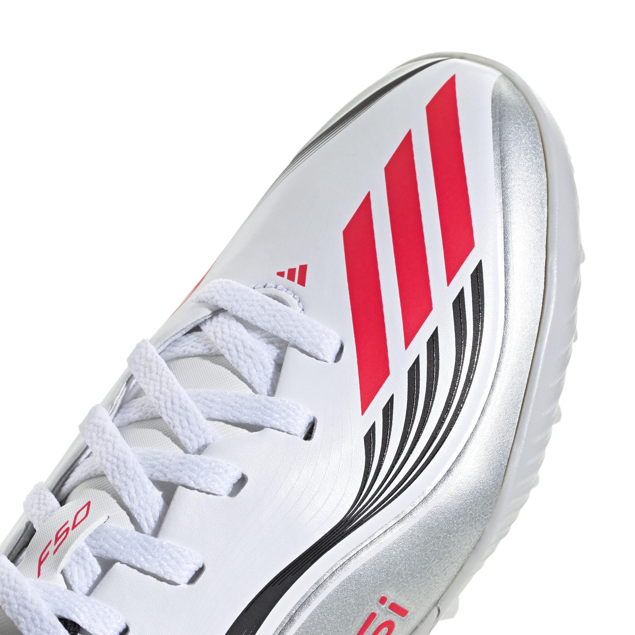 Kids Unisex F50 Messi League Turf Boots, White, , large image number 5