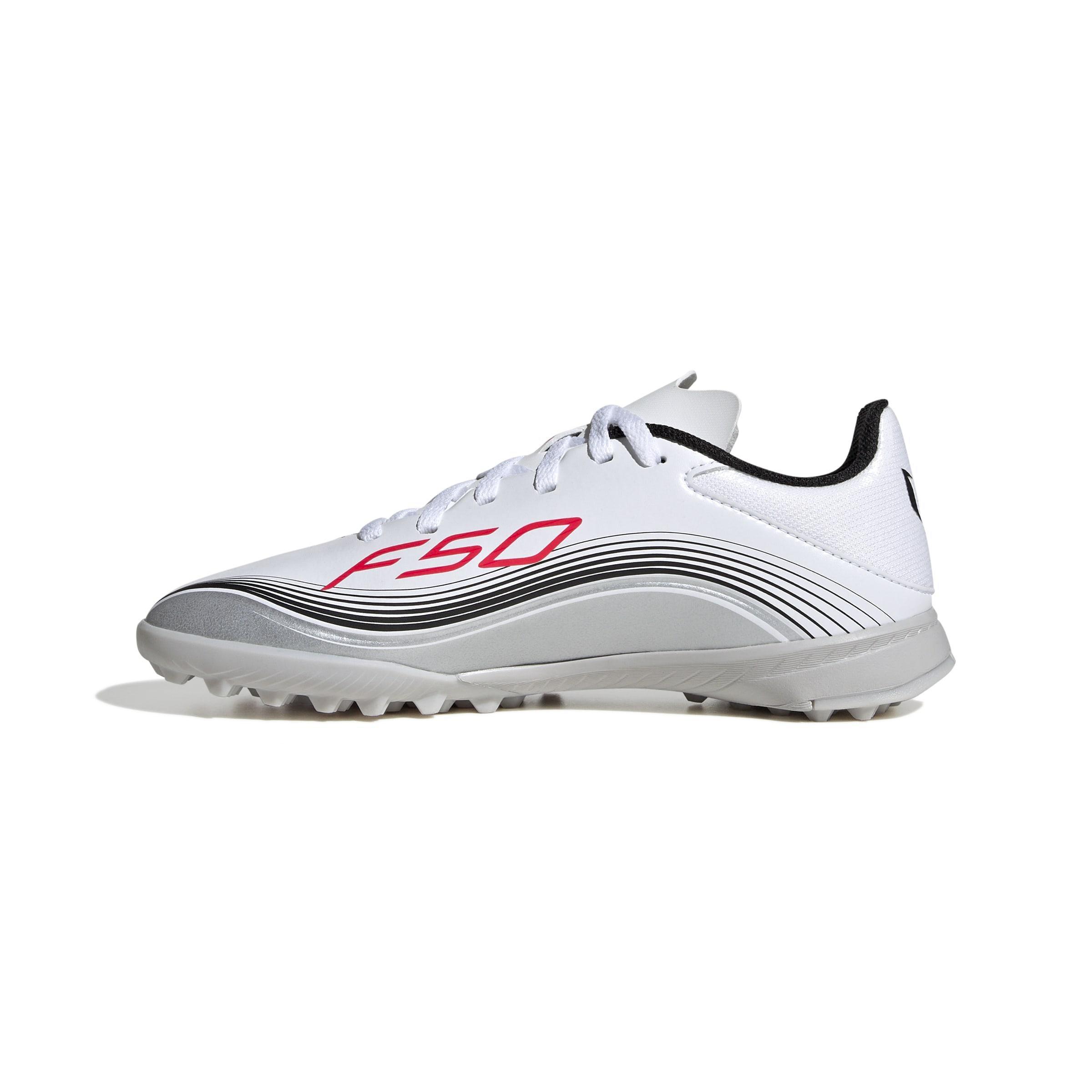 Kids Unisex F50 Messi League Turf Boots, White, , large image number 14