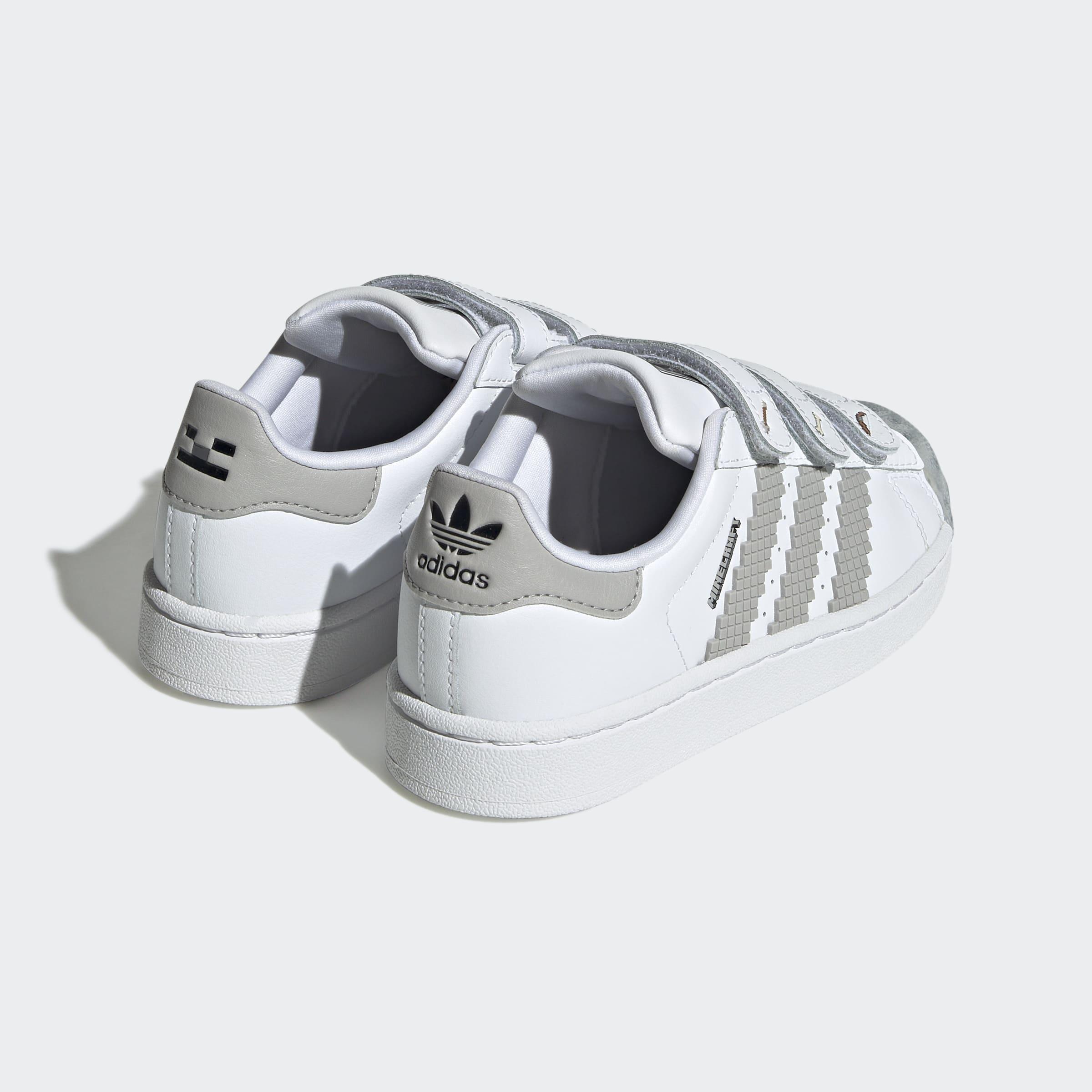 Kids Unisex Superstar II Comfort Closure X Minecraft Shoes, White, A701_ONE, large image number 7