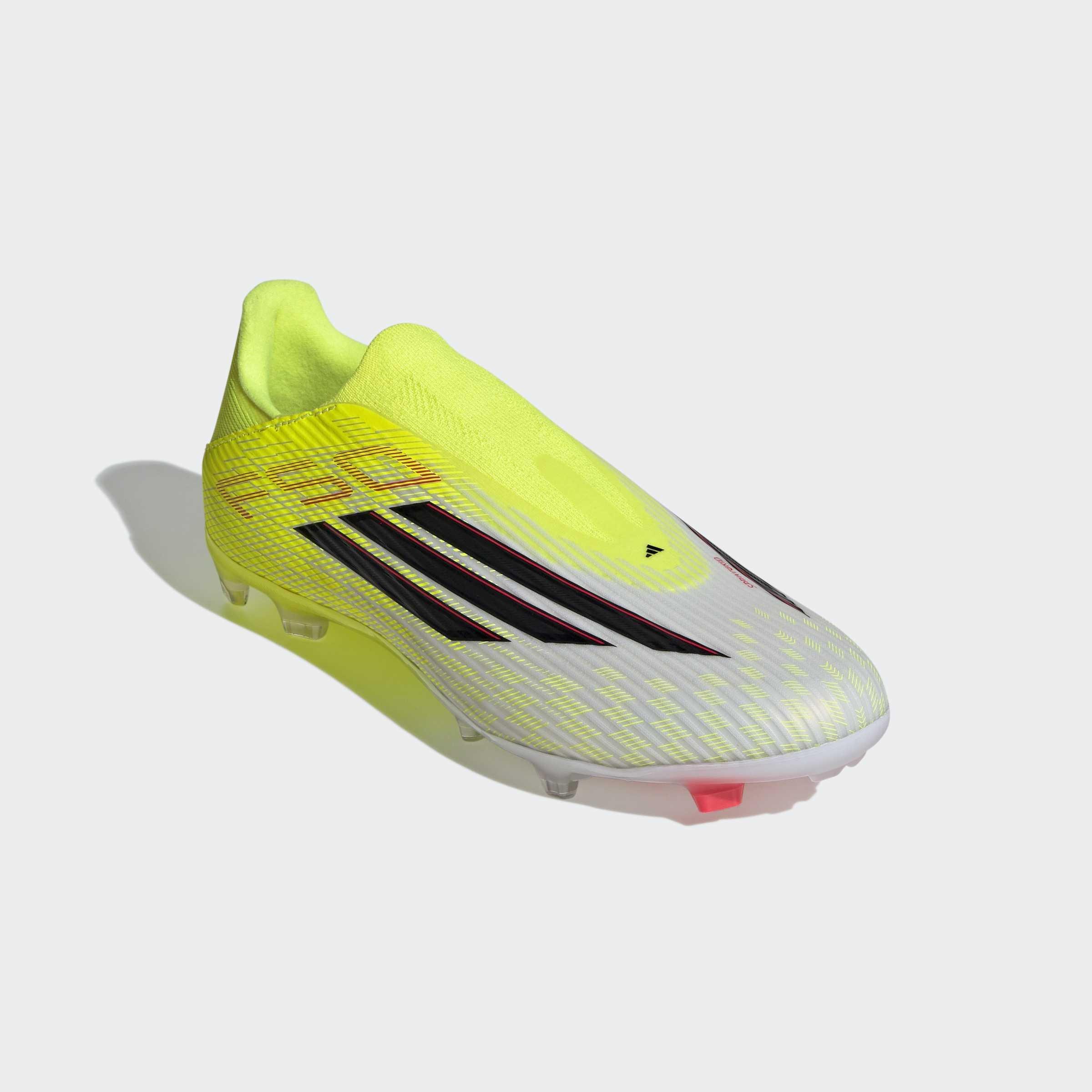 Unisex F50 LEAGUE Laceless Firm Ground / Multi Ground Football Boots, Yellow, , large image number 2