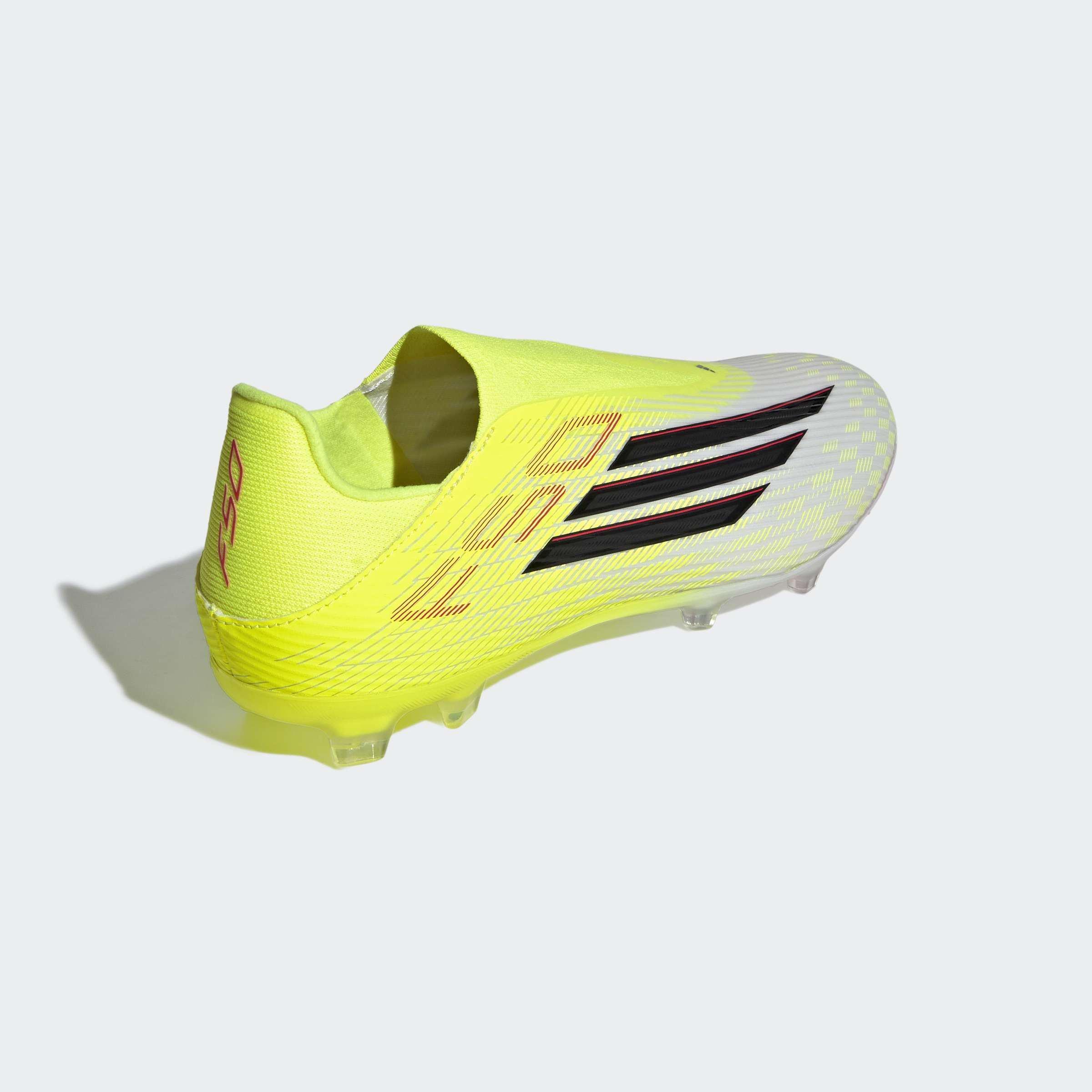 Unisex F50 LEAGUE Laceless Firm Ground / Multi Ground Football Boots, Yellow, , large image number 3