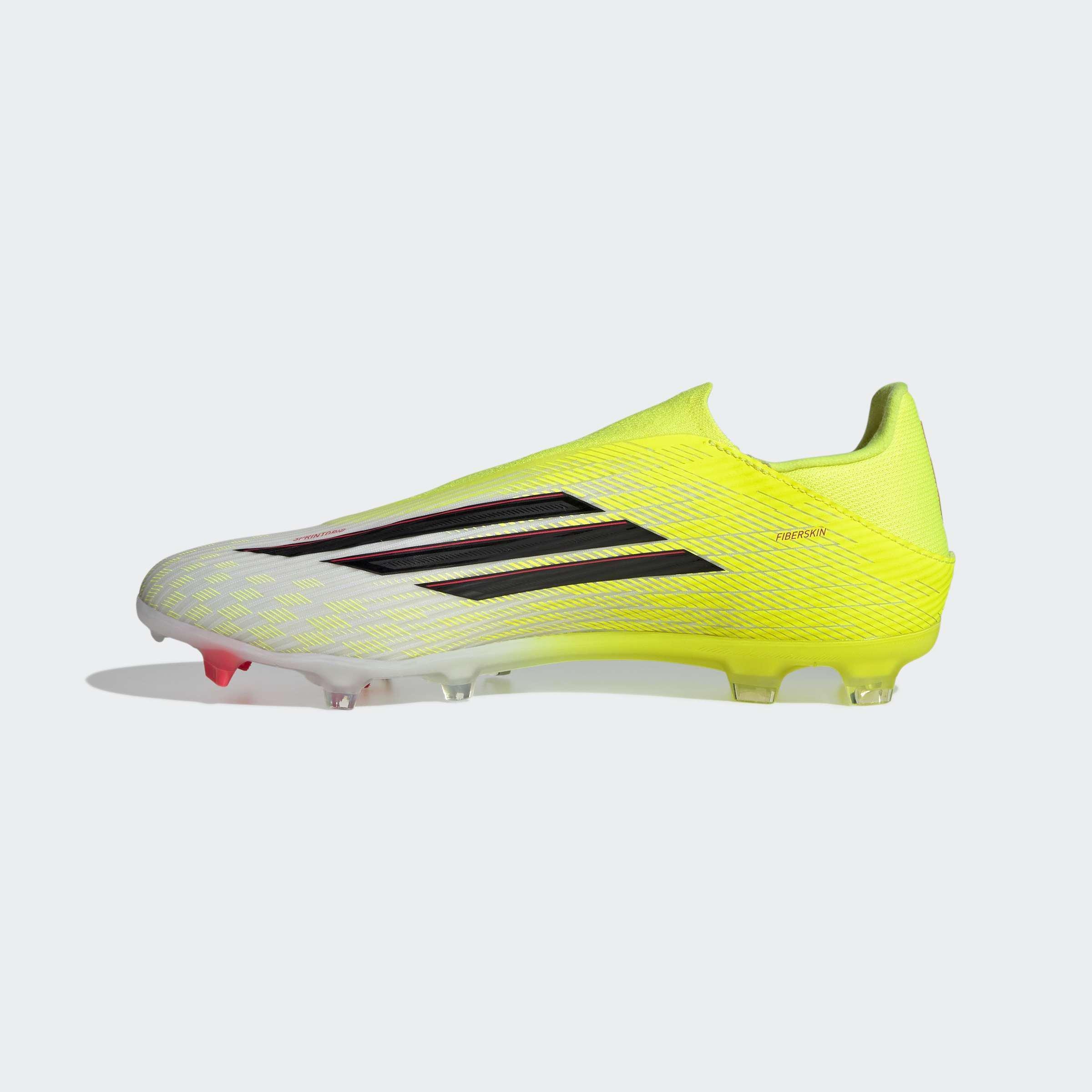 Unisex F50 LEAGUE Laceless Firm Ground / Multi Ground Football Boots, Yellow, , large image number 6