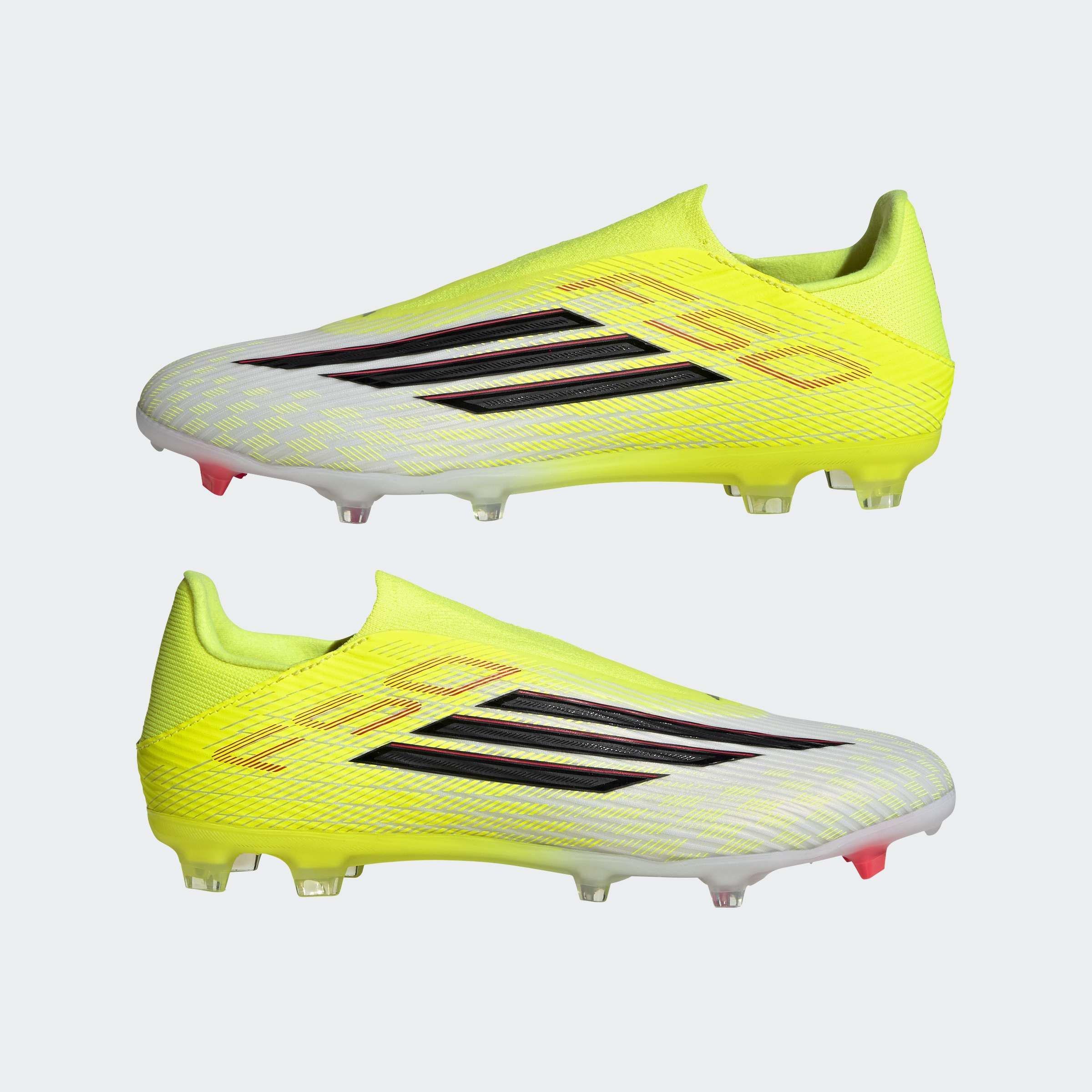 Unisex F50 LEAGUE Laceless Firm Ground / Multi Ground Football Boots, Yellow, , large image number 9