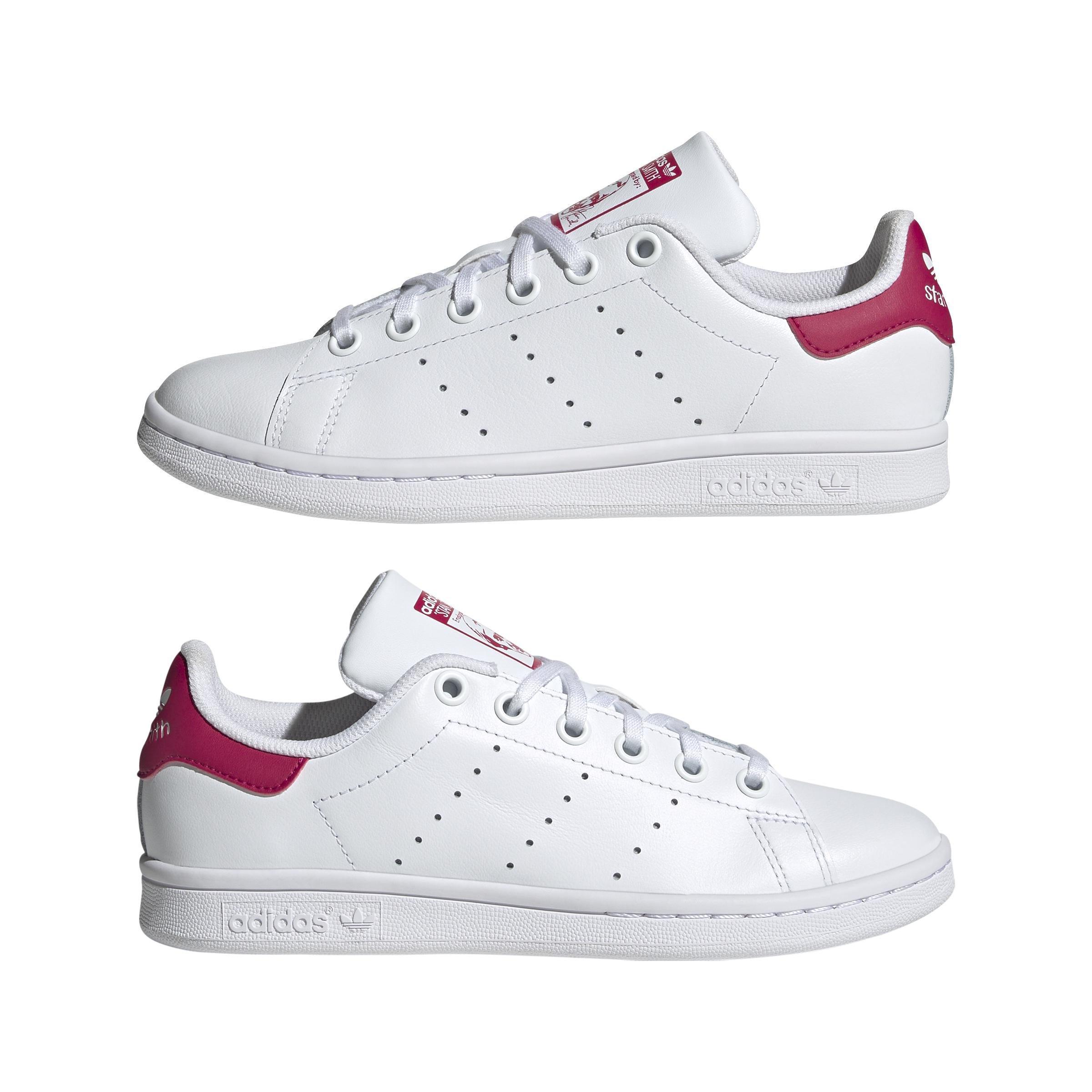 Unisex Kids Stan Smith Shoes, White, A701_ONE, large image number 10