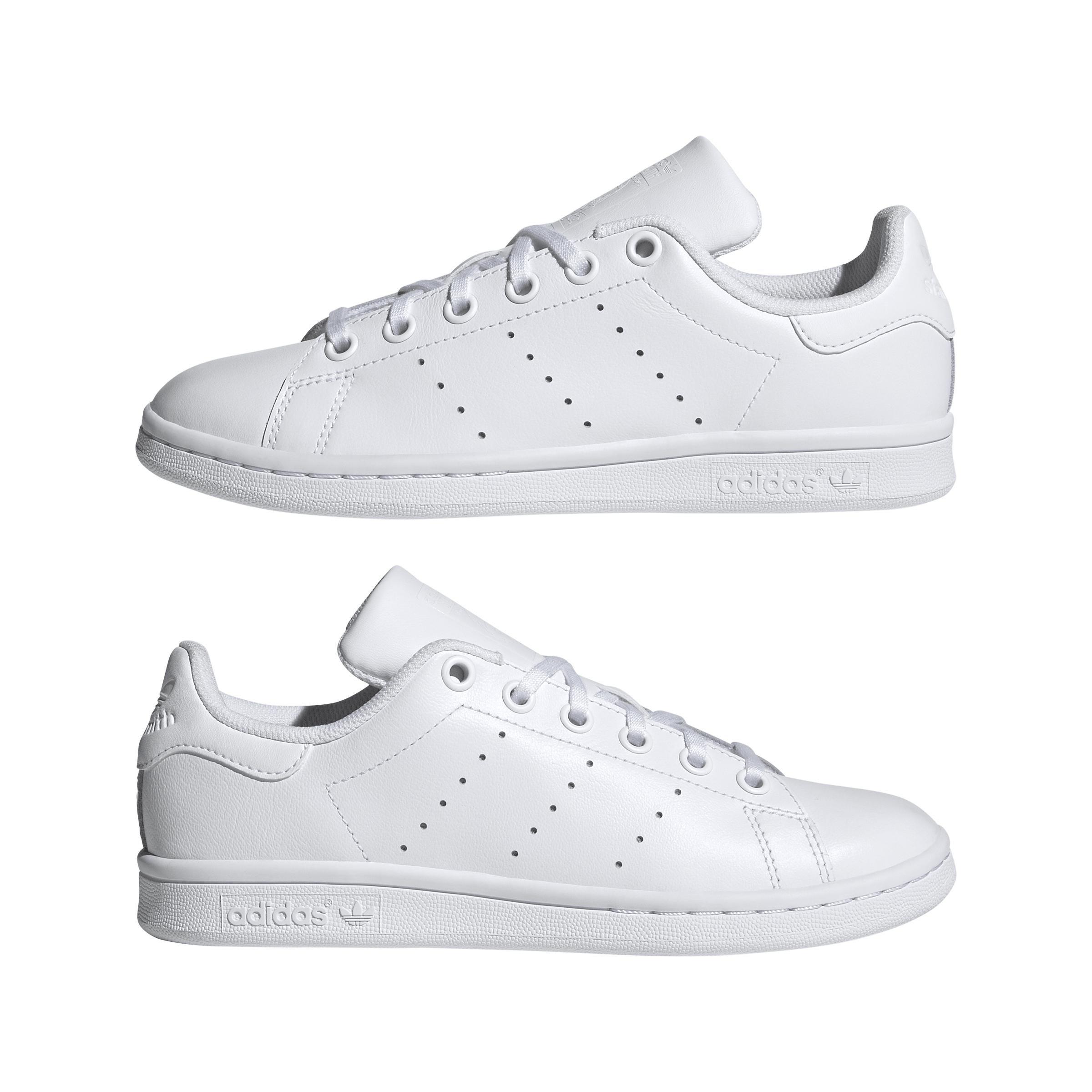 Unisex Kids Stan Smith Shoes, White, A701_ONE, large image number 8