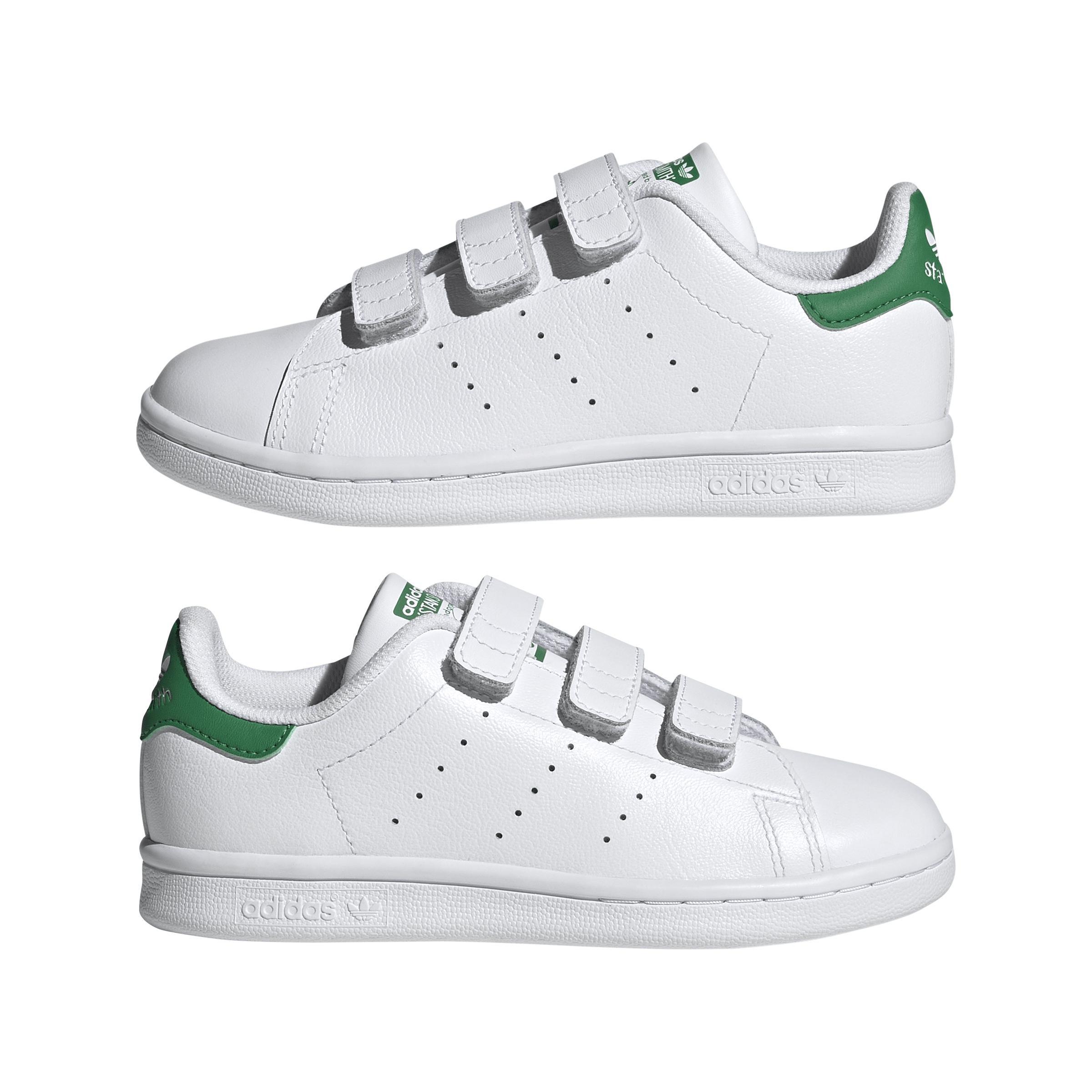 Unisex Kids Stan Smith Comfort Closure Shoes, White, A701_ONE, large image number 8