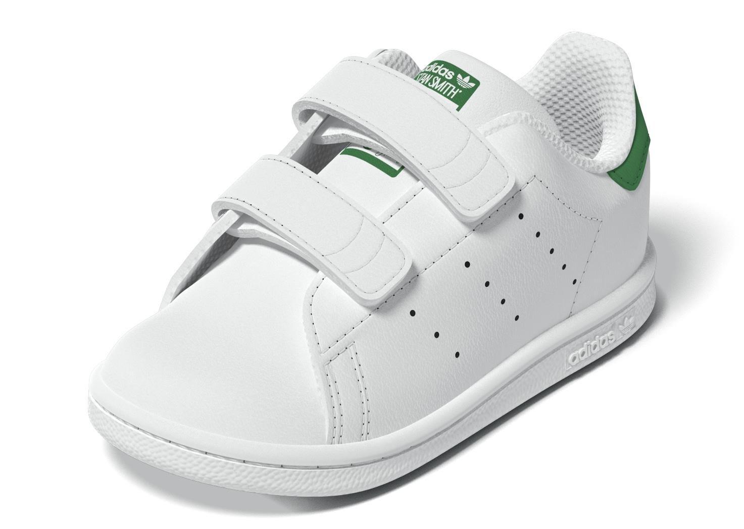 Unisex Kids Stan Smith Comfort Closure Shoes, White, , large image number 14