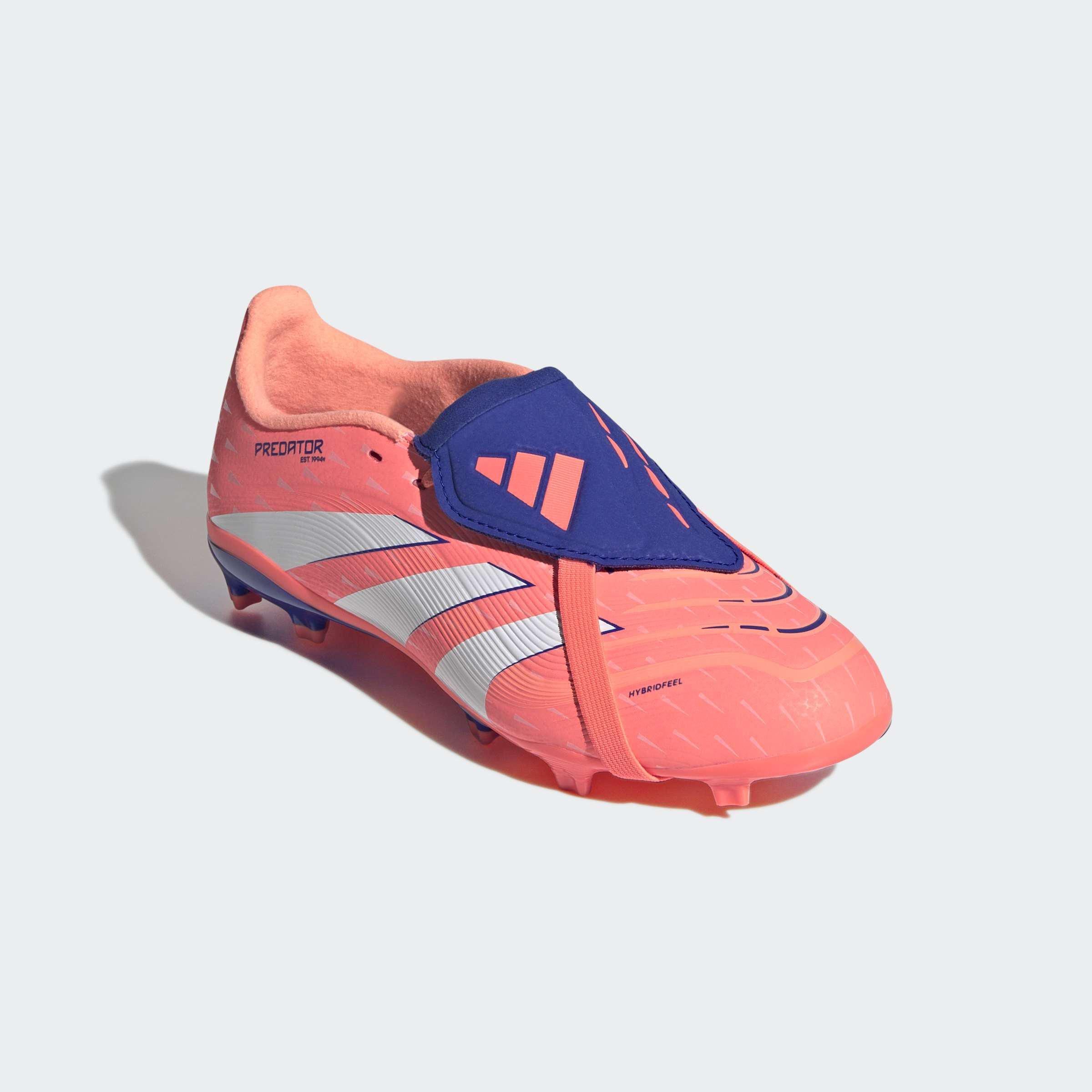Kids Unisex Predator League Fold-Over Tongue Firm/Multi-Ground Boots, Orange, A701_ONE, large image number 2