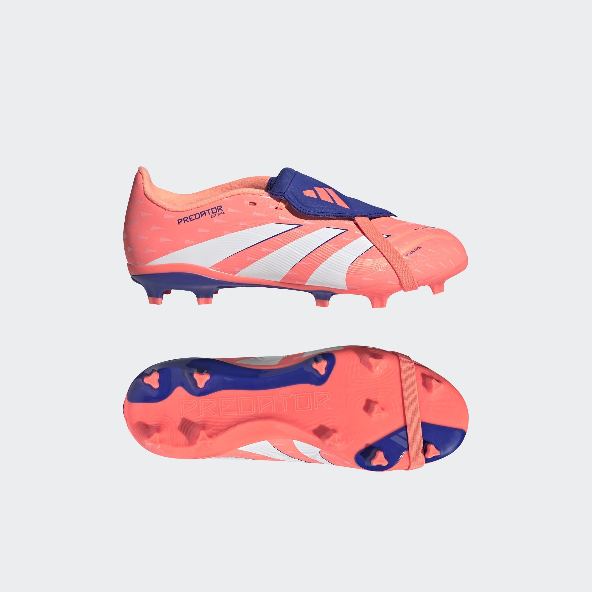 Kids Unisex Predator League Fold-Over Tongue Firm/Multi-Ground Boots, Orange, A701_ONE, large image number 6