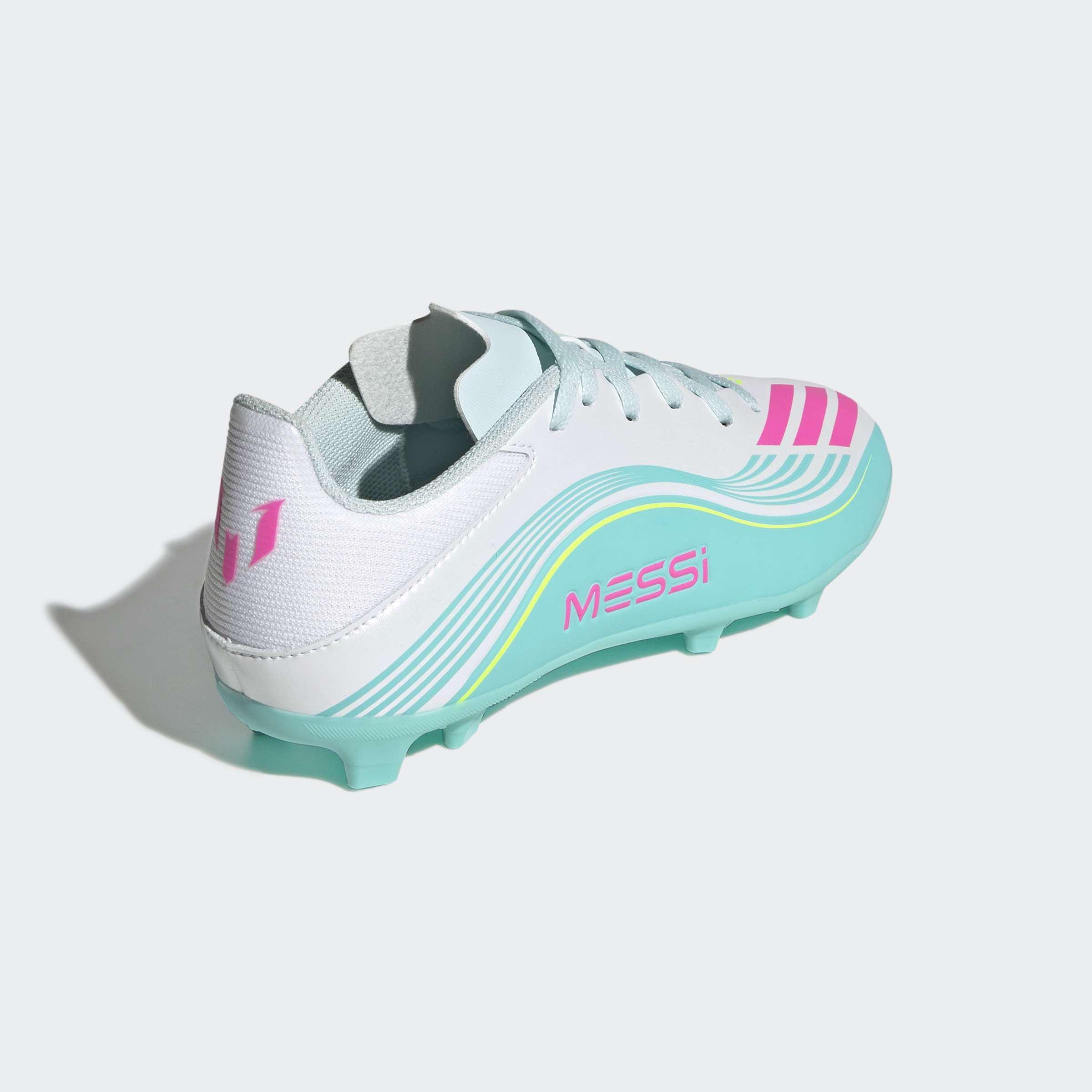 Kids Unisex F50 MESSI LEAGUE Firm Ground /Multi Ground Football Boots, White, A701_ONE, large image number 3