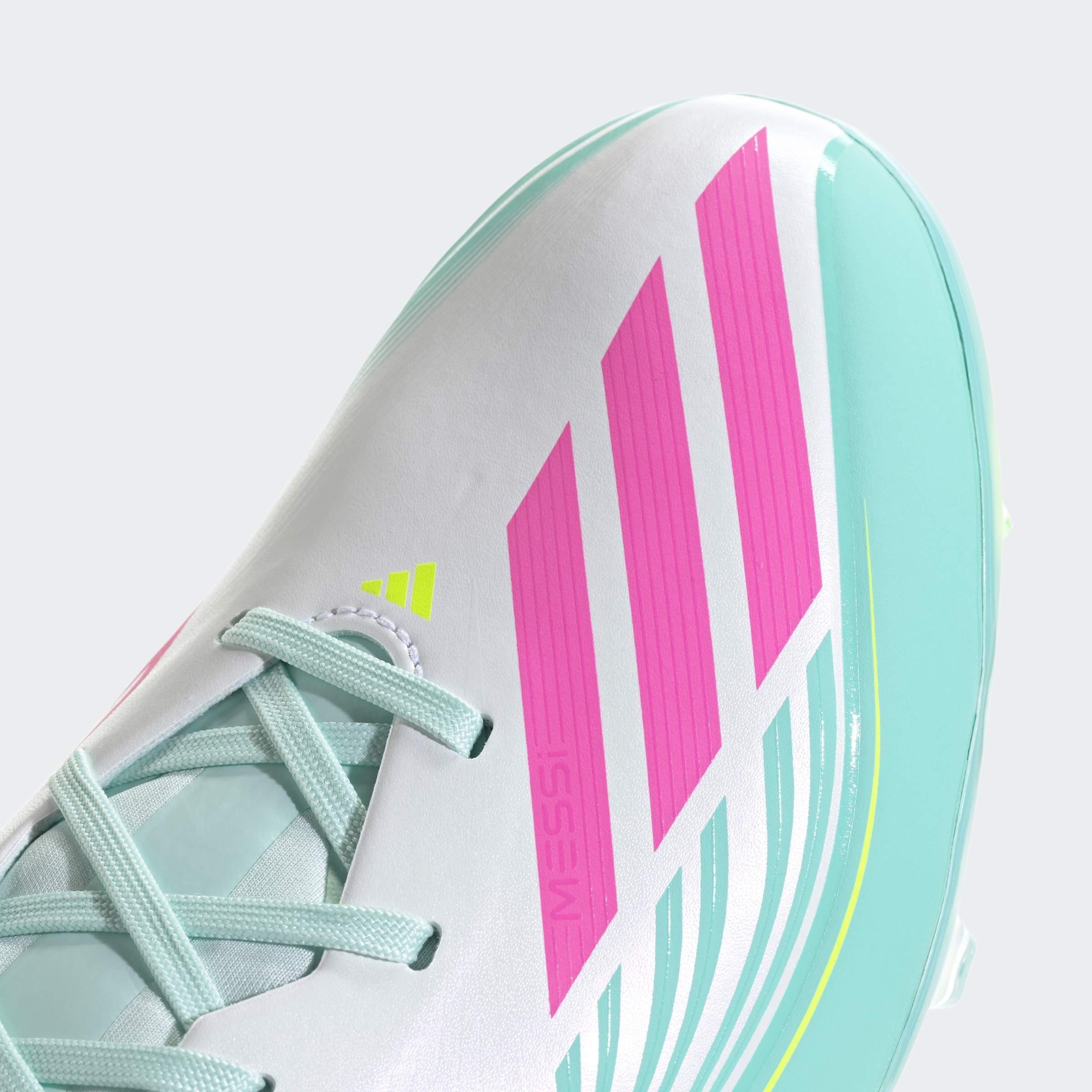 Unisex F50 MESSI LEAGUE Firm Ground /Multi Ground Football Boots, White, A701_ONE, large image number 5