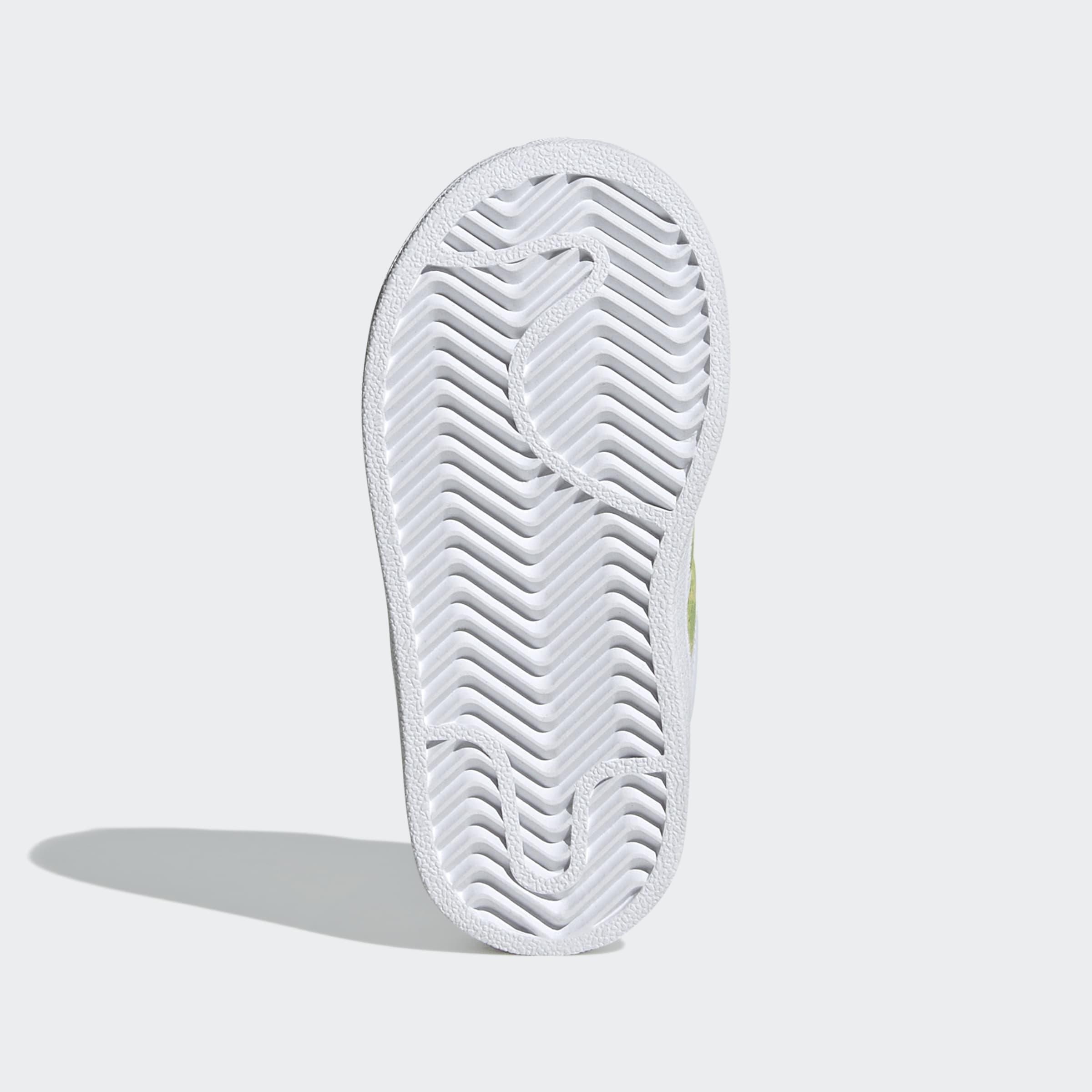 Kids Unisex adidas Disney Superstar II Comfort Closure Shoes, White, A701_ONE, large image number 6