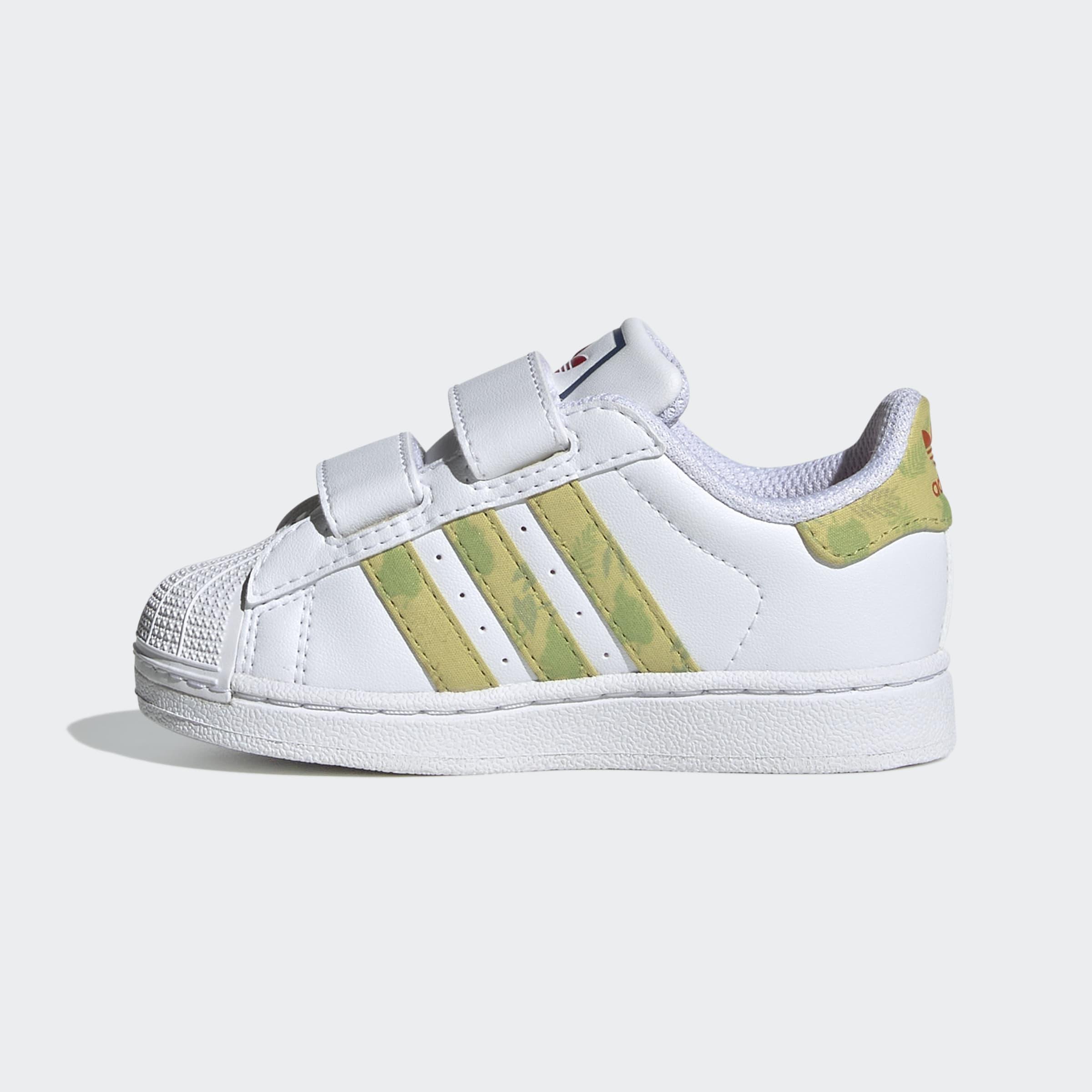 Kids Unisex adidas Disney Superstar II Comfort Closure Shoes, White, A701_ONE, large image number 7