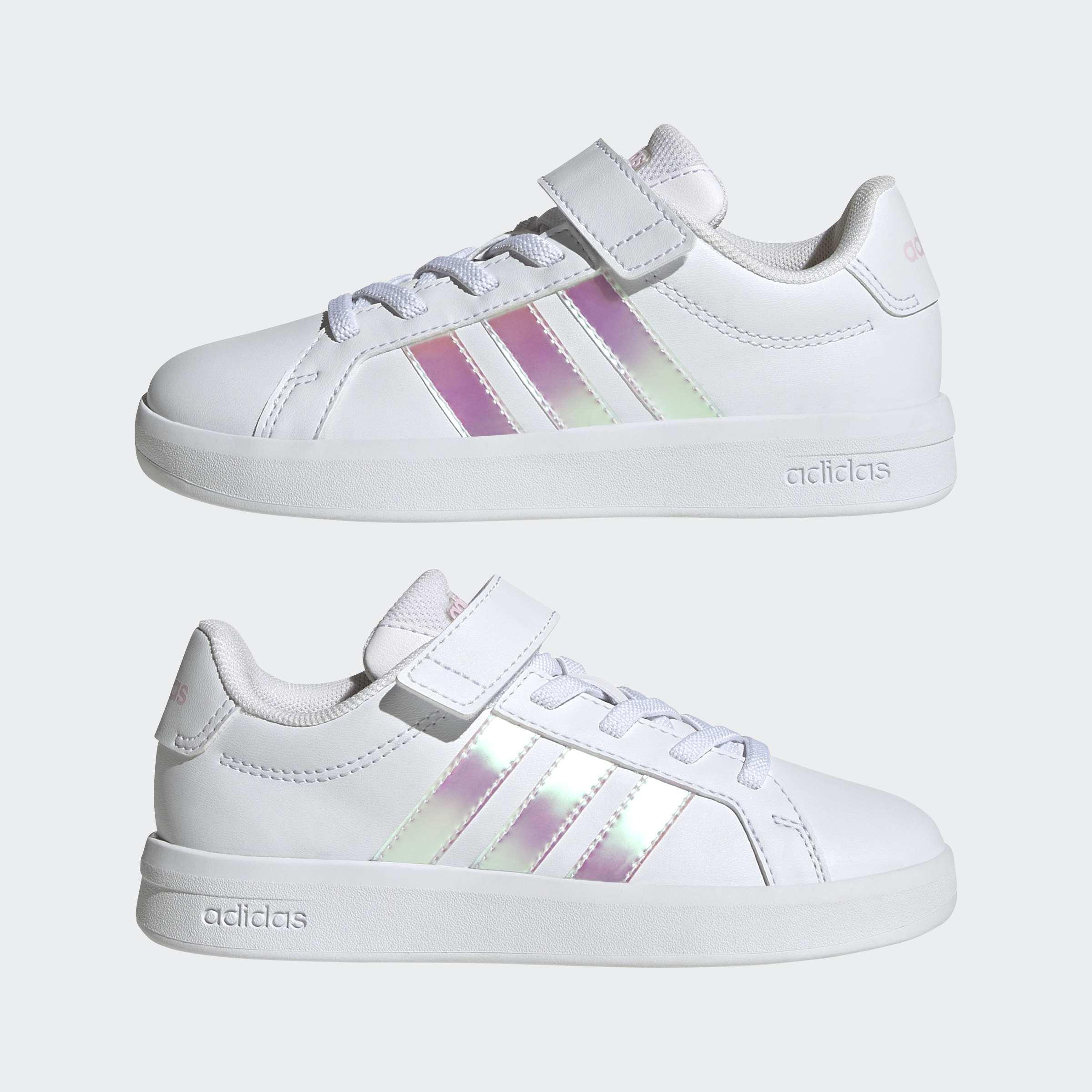 Kids Unisex Grand Court 3.0 El C Shoes, White, A701_ONE, large image number 6