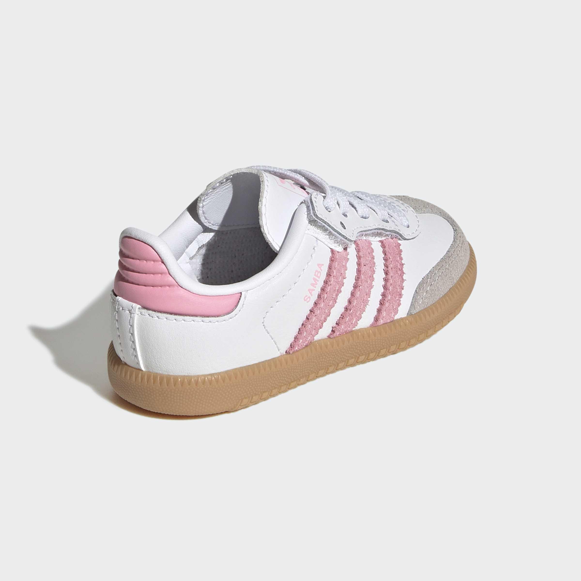 Kids Unisex Samba OG Comfort Closure Elastic Lace Shoes, White, A701_ONE, large image number 4