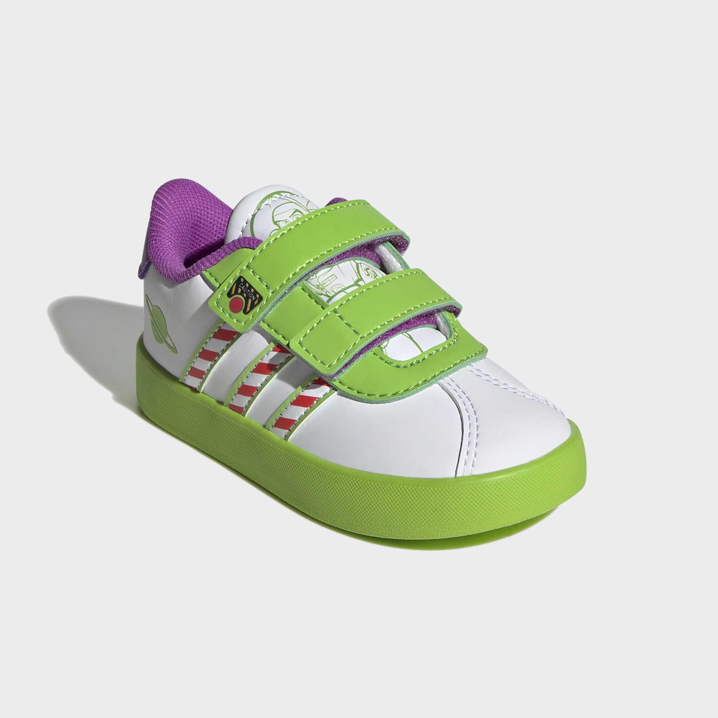 Kids Unisex Adidas Pixar Toy Story Vl Court 3.0 Shoes Infants, White, A701_ONE, large image number 2