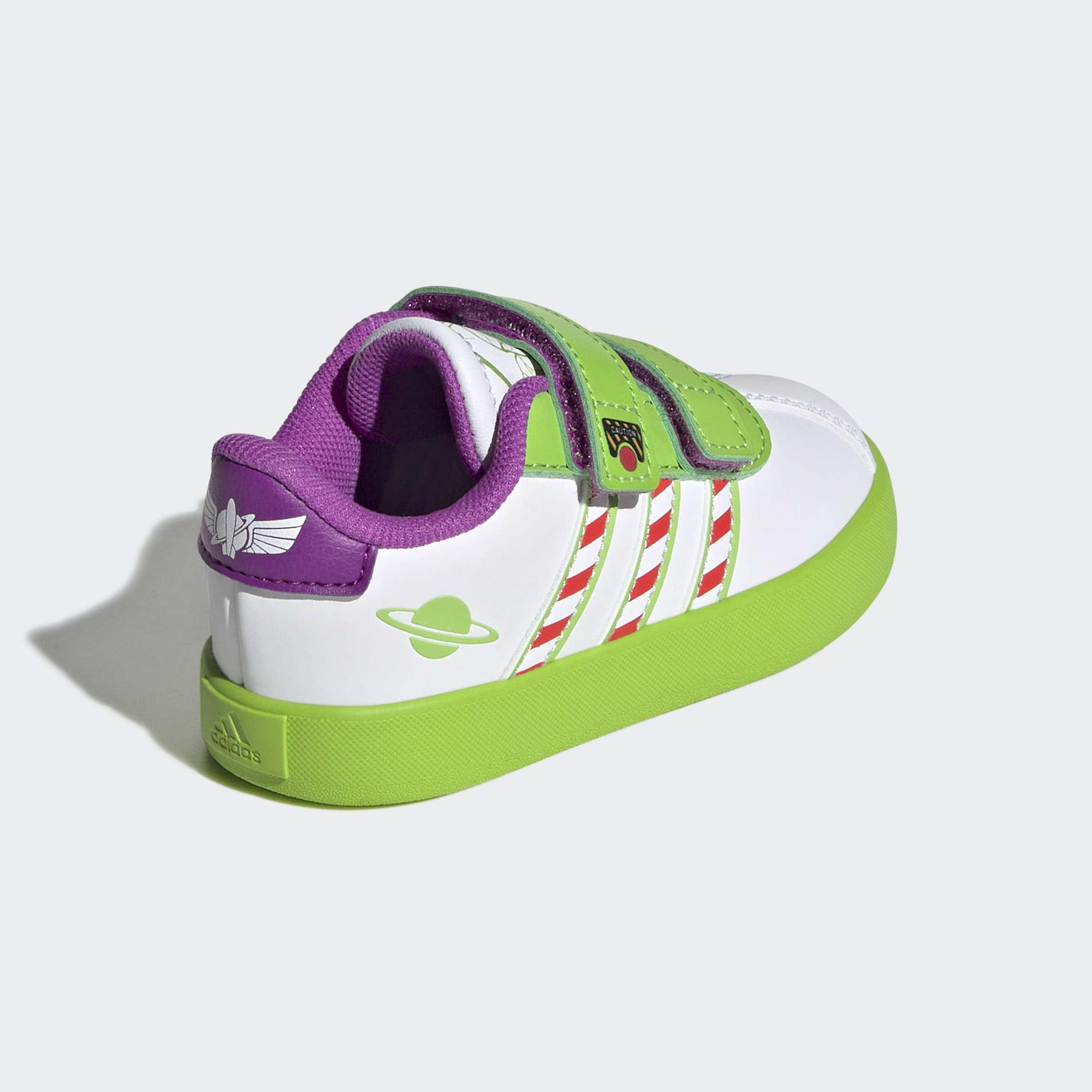 Kids Unisex Adidas Pixar Toy Story Vl Court 3.0 Shoes Infants, White, A701_ONE, large image number 3