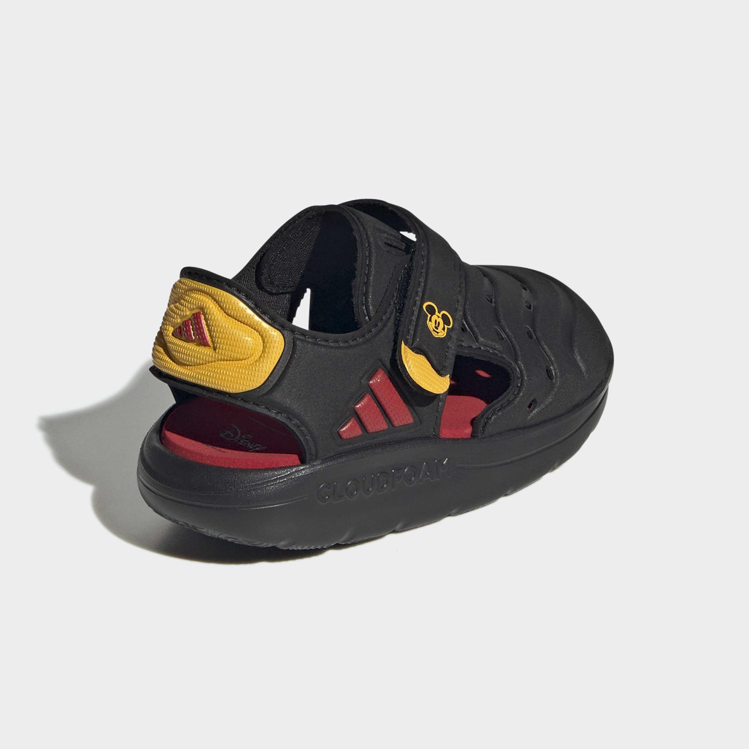 Kids Unisex adidas Disney Mickey Mouse Water Sandals, Black, A701_ONE, large image number 3