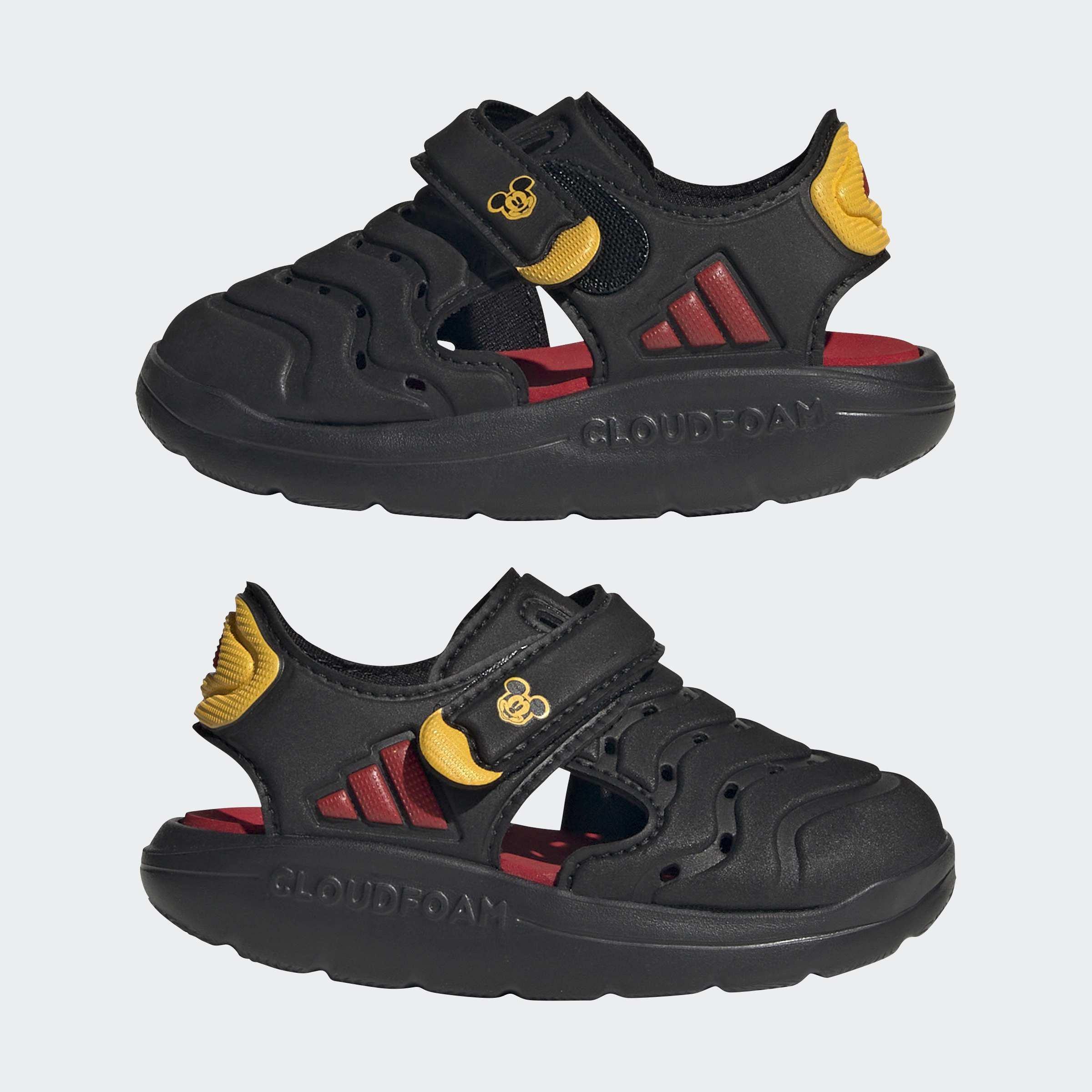 Kids Unisex adidas Disney Mickey Mouse Water Sandals, Black, A701_ONE, large image number 8