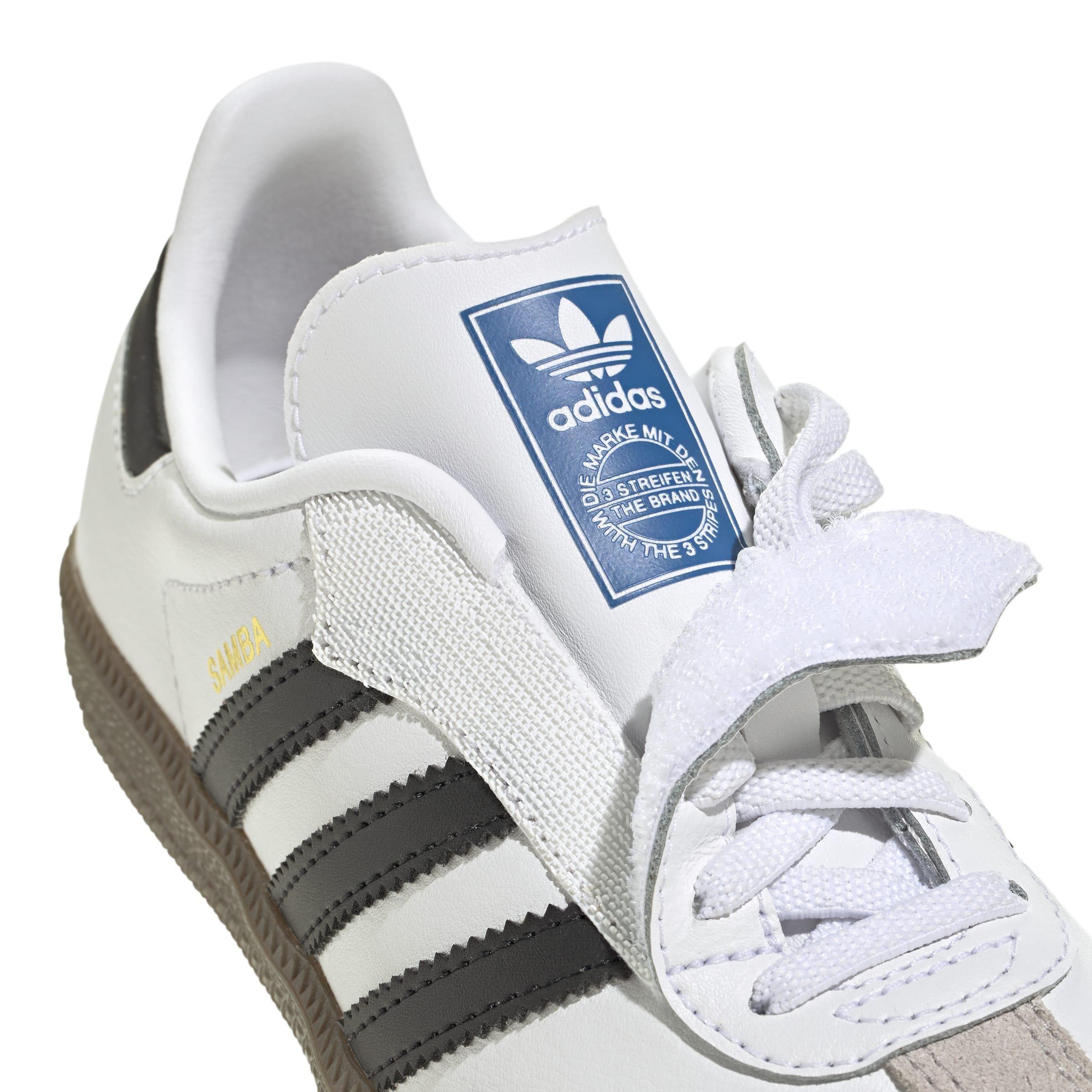 Kids Unisex Samba OG Comfort Closure Elastic Lace Shoes, White, , large image number 5