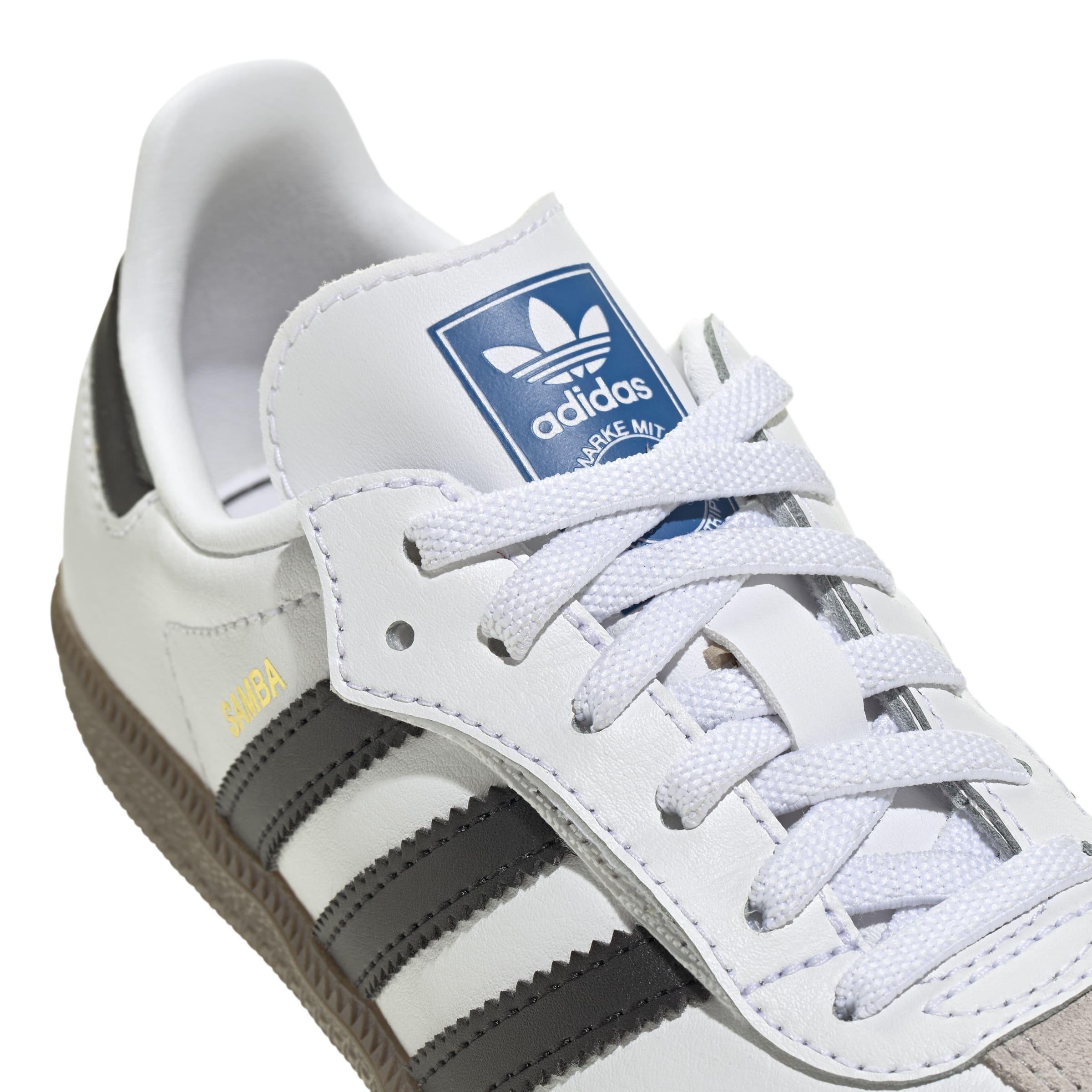 Kids Unisex Samba OG Comfort Closure Elastic Lace Shoes, White, , large image number 6