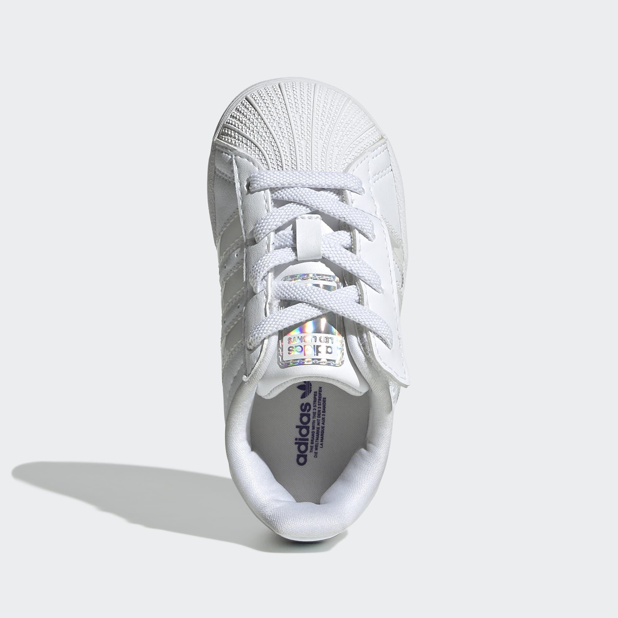 Kids Unisex Superstar Led Lights Comfort Closure Elastic Lace Shoes, White, A701_ONE, large image number 1