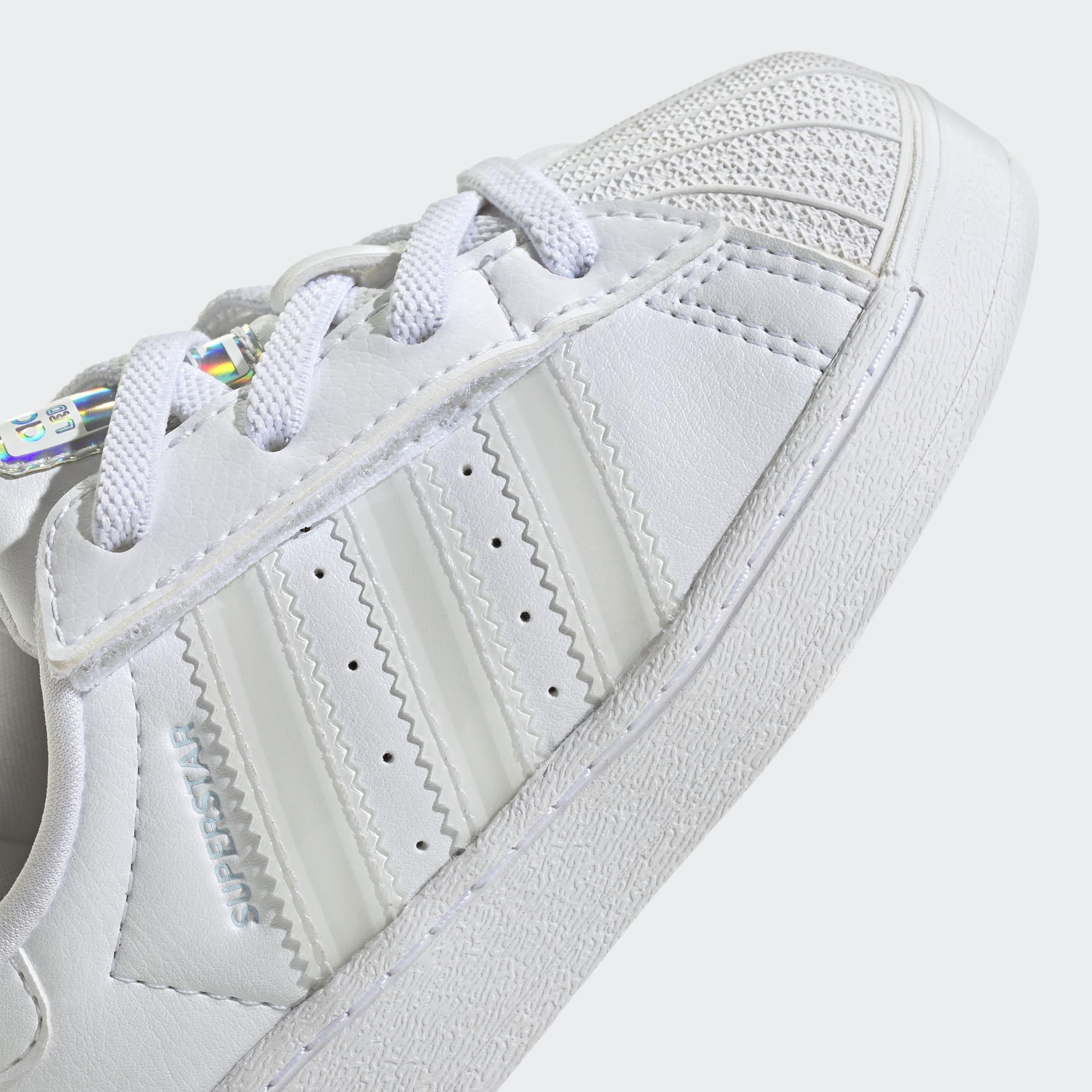 Kids Unisex Superstar Led Lights Comfort Closure Elastic Lace Shoes, White, A701_ONE, large image number 7