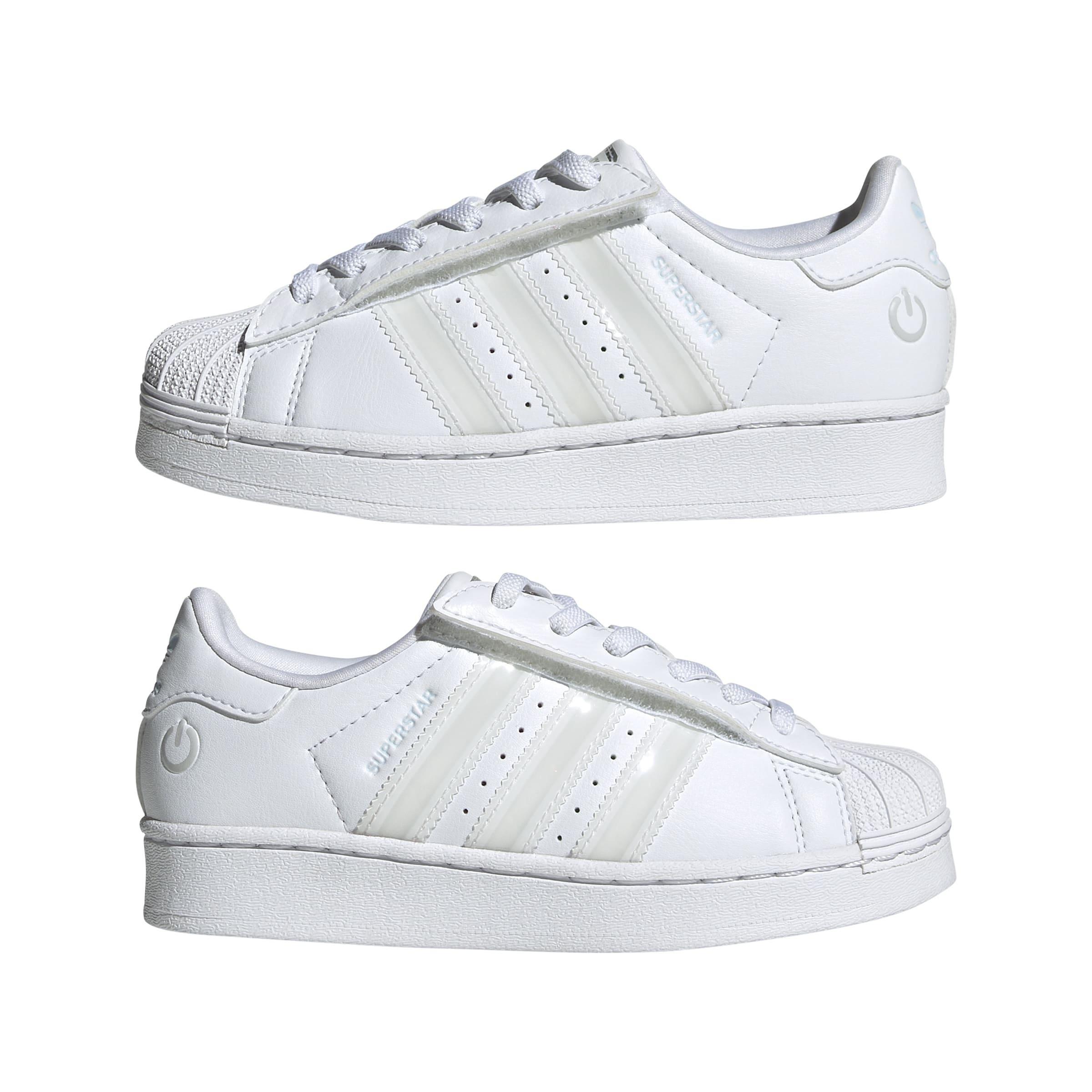 Kids Unisex Superstar Led Lights Comfort Closure Elastic Lace Shoes, White, A701_ONE, large image number 14