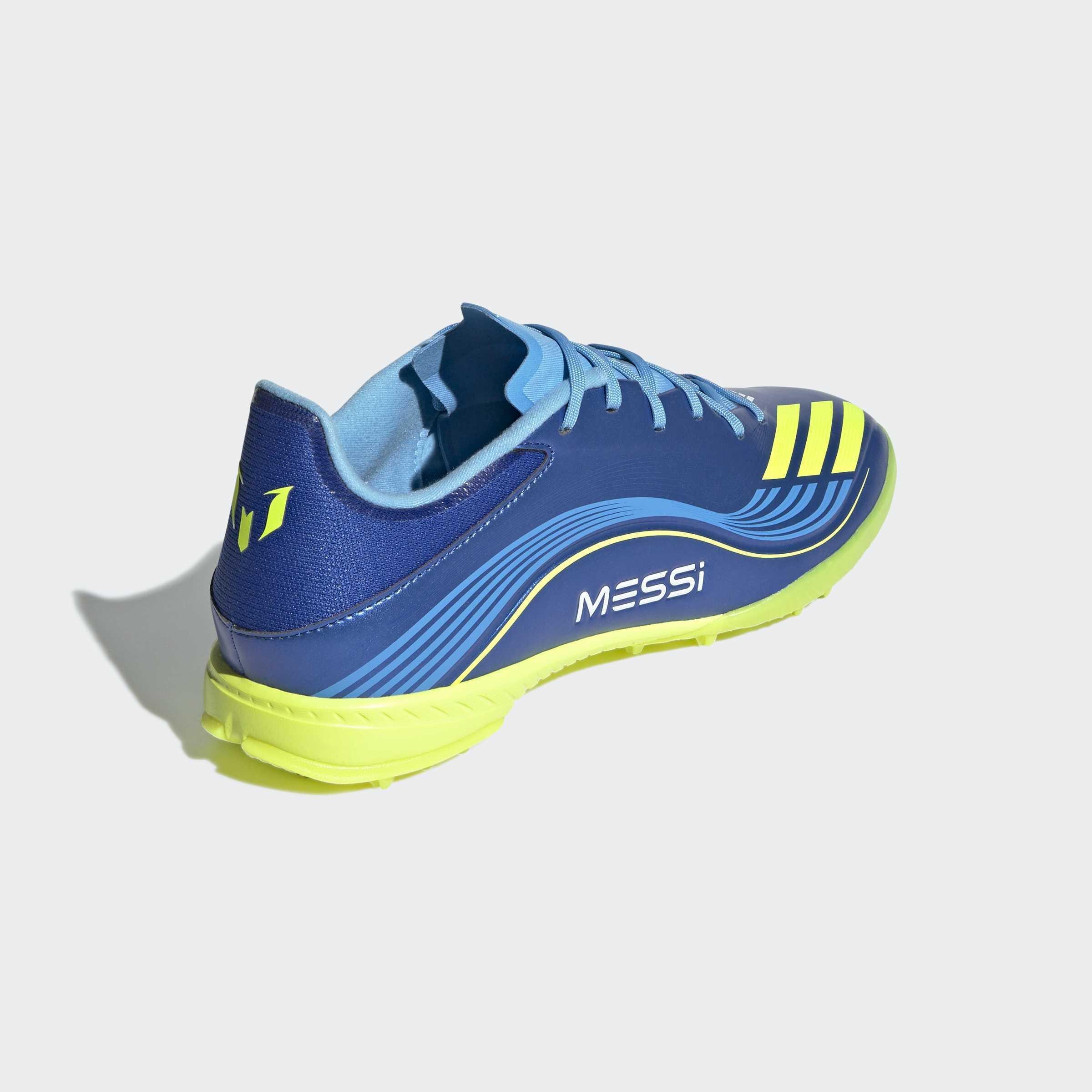 Unisex F50 Messi League Turf Boots, Blue, A701_ONE, large image number 3
