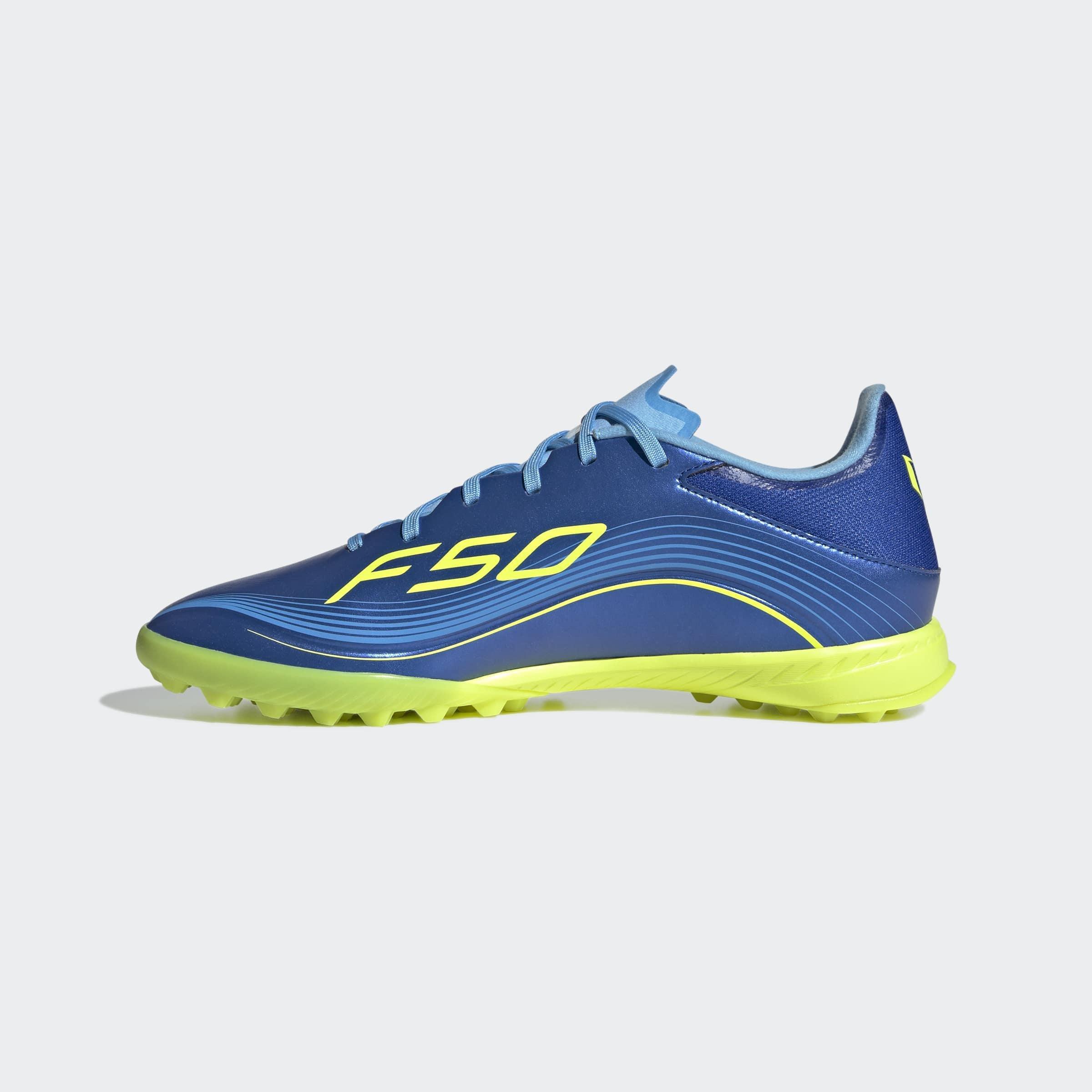 Unisex F50 Messi League Turf Boots, Blue, A701_ONE, large image number 7