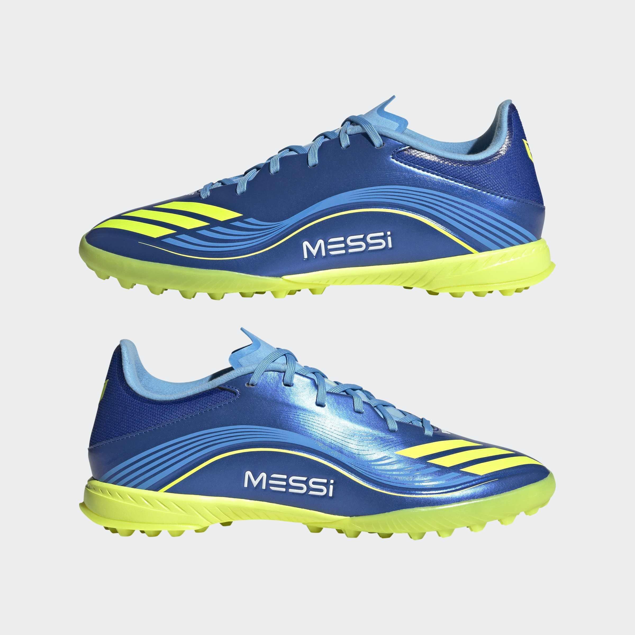 Unisex F50 Messi League Turf Boots, Blue, A701_ONE, large image number 8