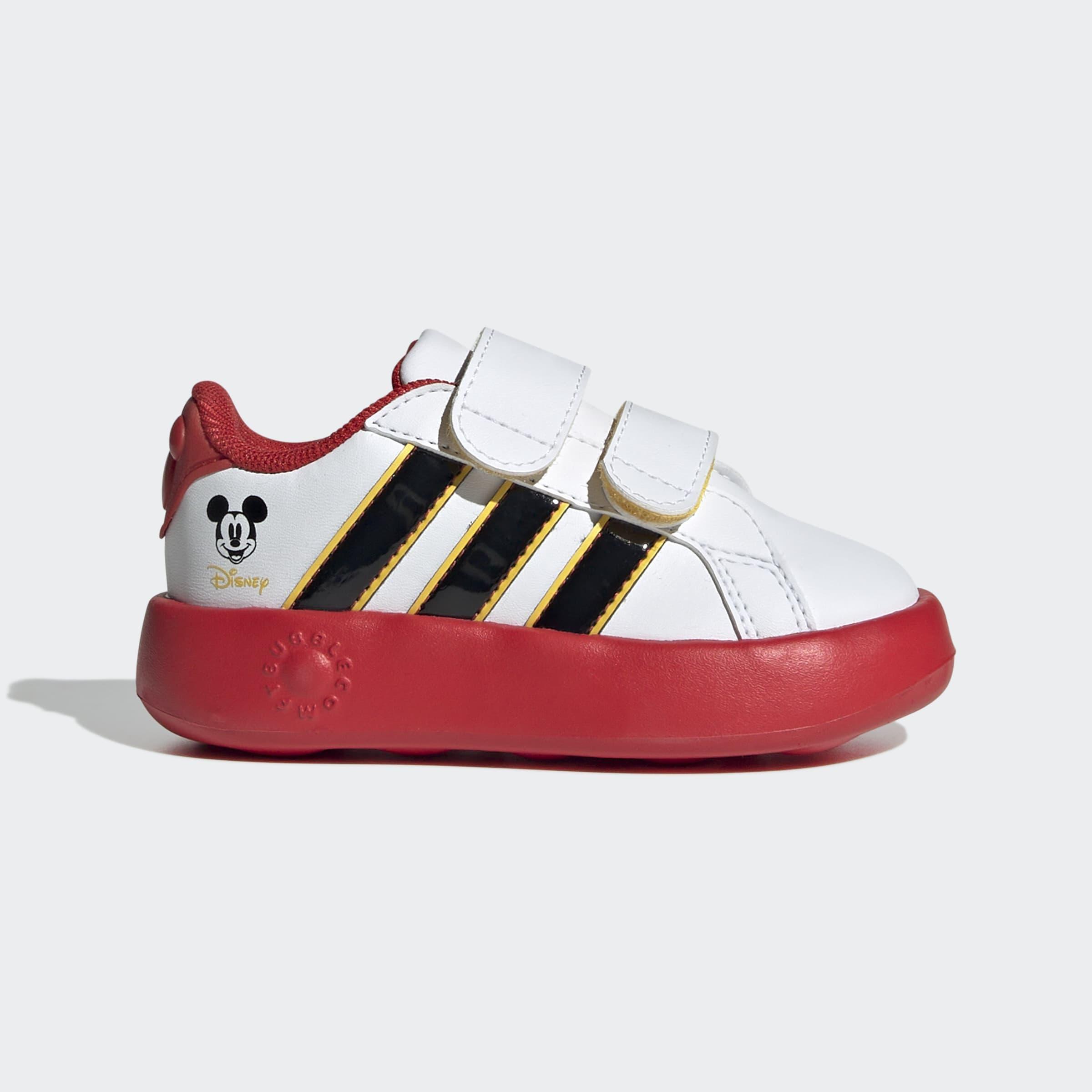 Kids Unisex adidas x Disney Mickey Mouse Grand Court Shoes, White, A701_ONE, large image number 0