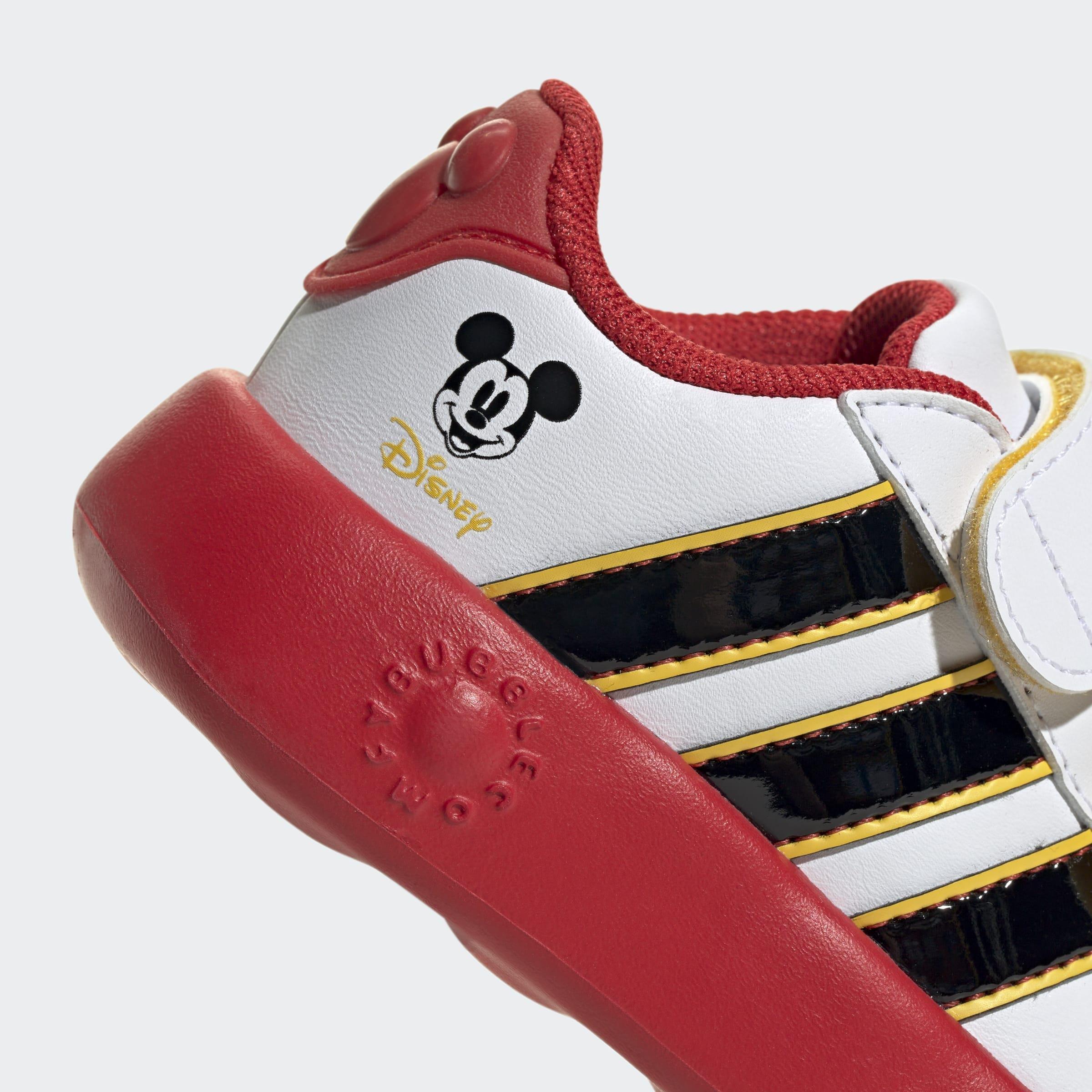 Kids Unisex adidas x Disney Mickey Mouse Grand Court Shoes, White, A701_ONE, large image number 4
