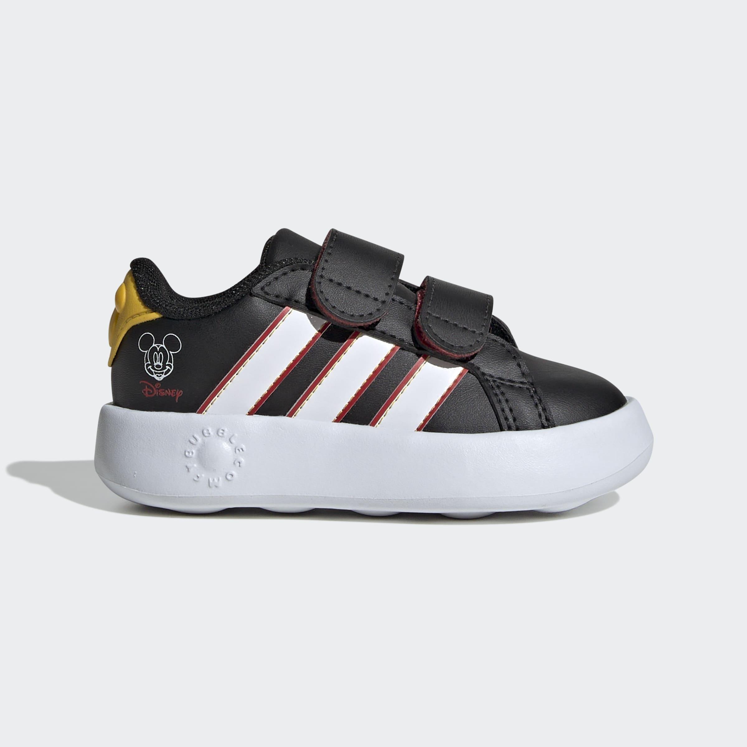 Kids Unisex adidas x Disney Mickey Mouse Grand Court Shoes, Black, A701_ONE, large image number 0