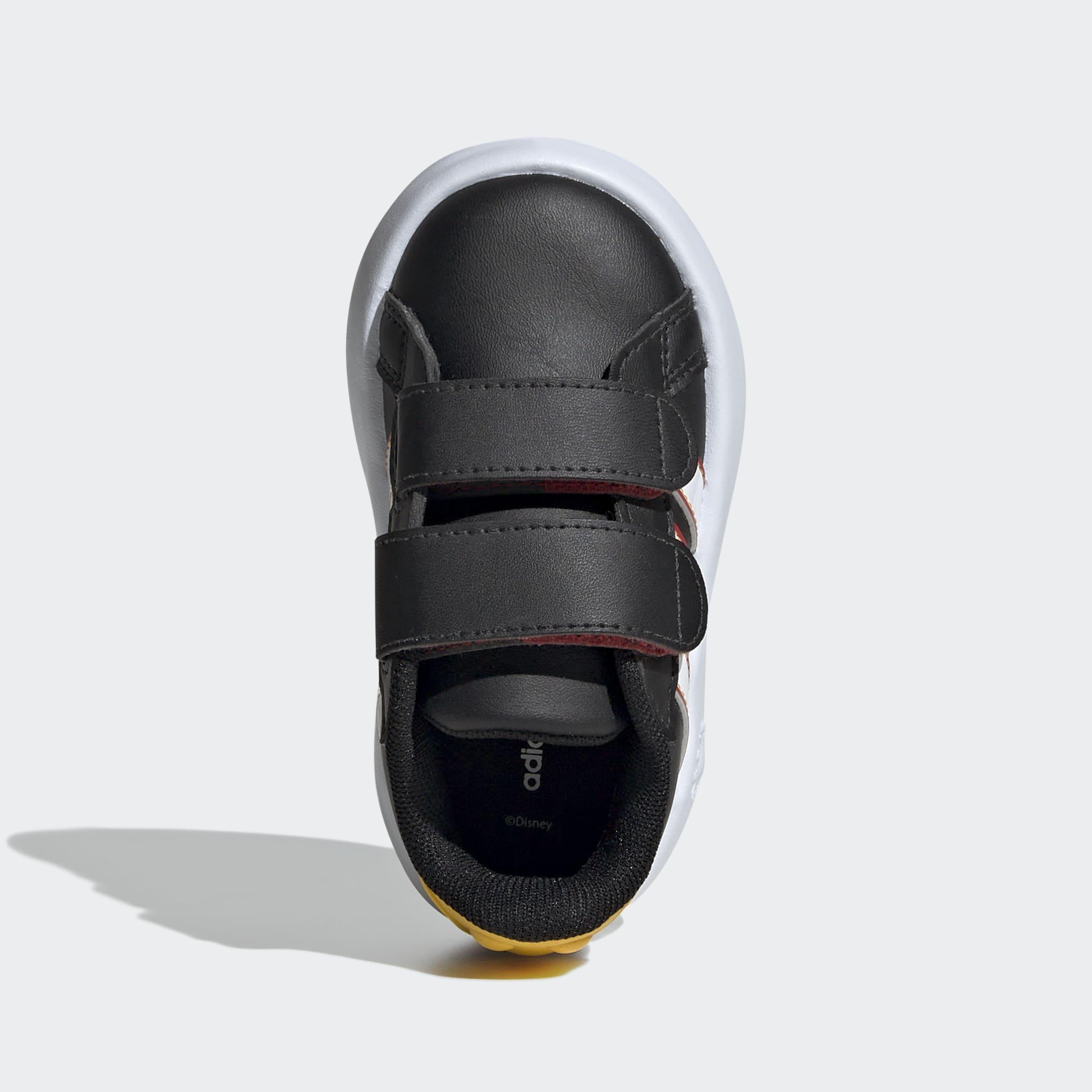 Kids Unisex adidas x Disney Mickey Mouse Grand Court Shoes, Black, A701_ONE, medium