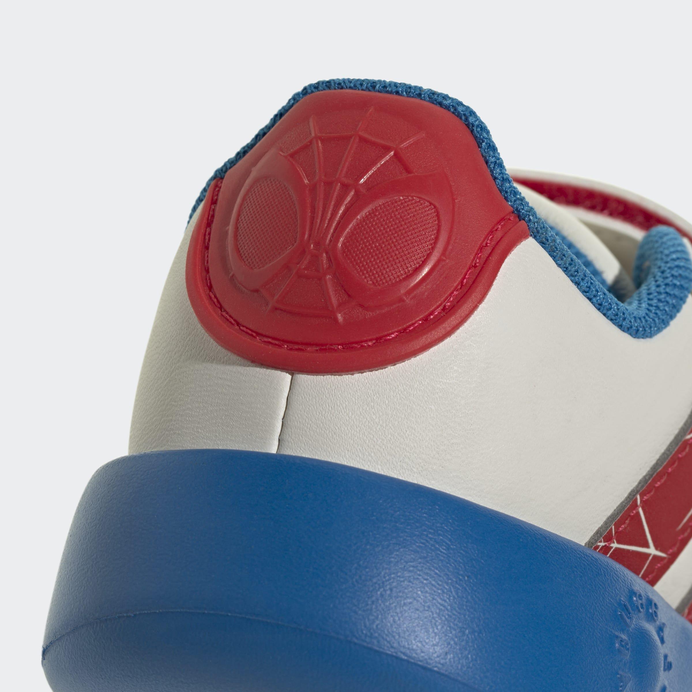 Kids Unisex adidas x Marvel Spider-Man Grand Court Shoes, White, A701_ONE, large image number 5