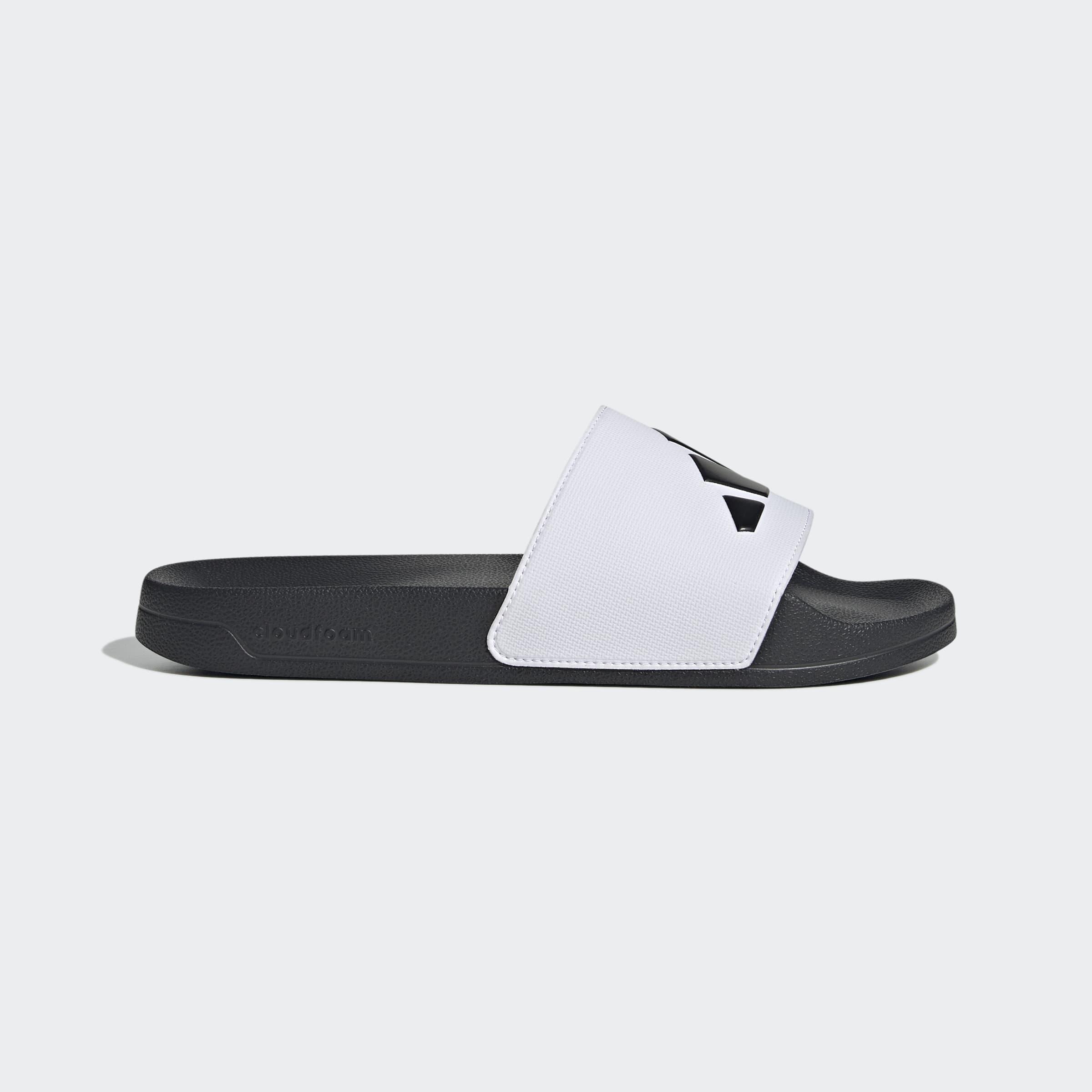 Unisex Adilette Shower Slides, White, A701_ONE, large image number 0