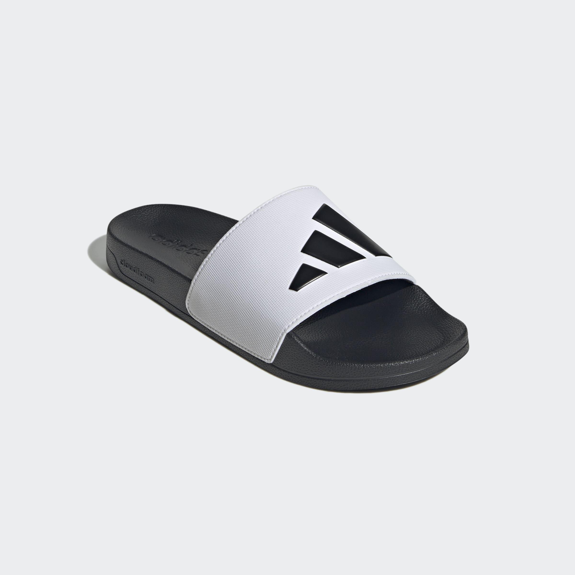 Unisex Adilette Shower Slides, White, A701_ONE, large image number 2