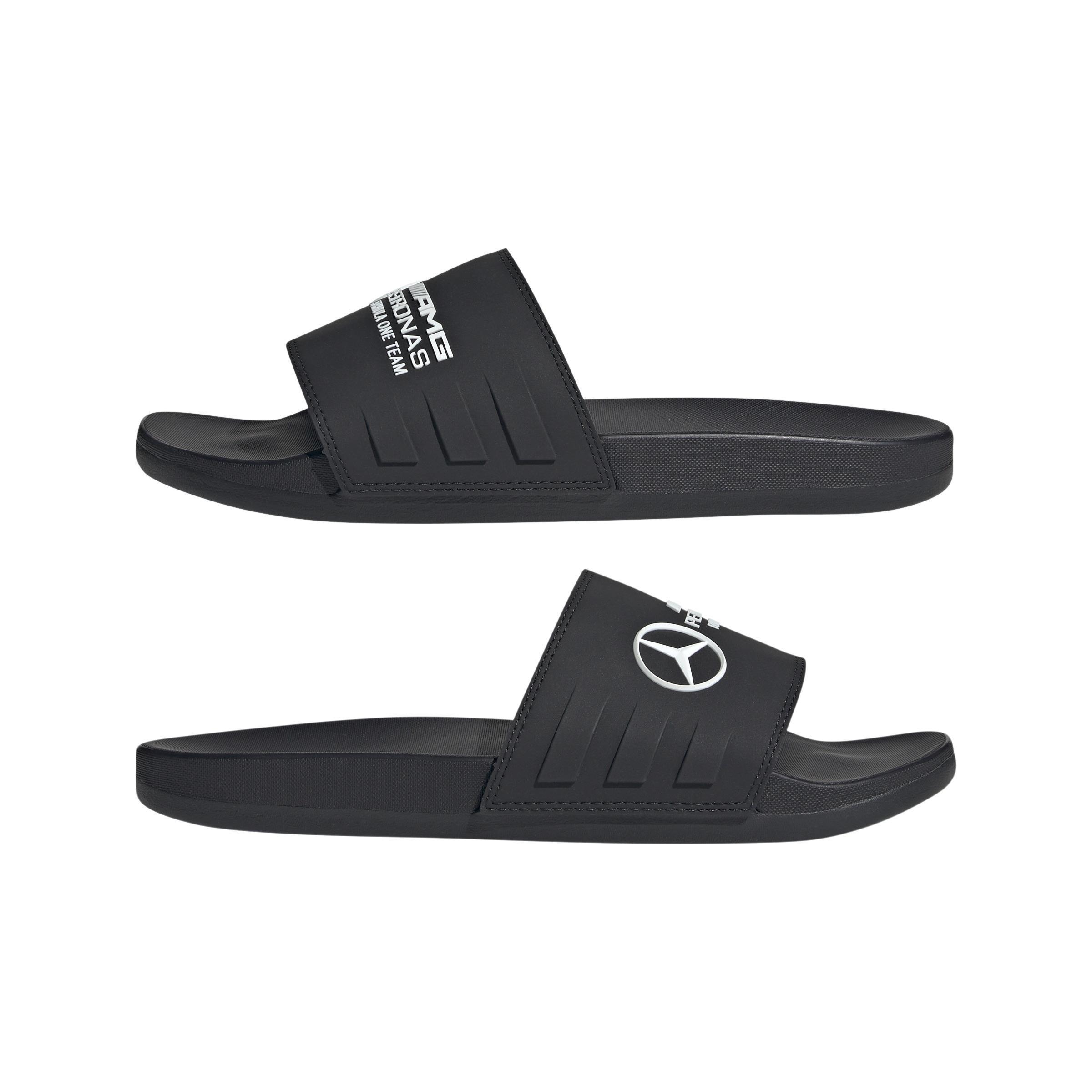 Unisex Mercedes - AMG Petronas Formula One Team Adilette Comfort Slides, Black, A701_ONE, large image number 9