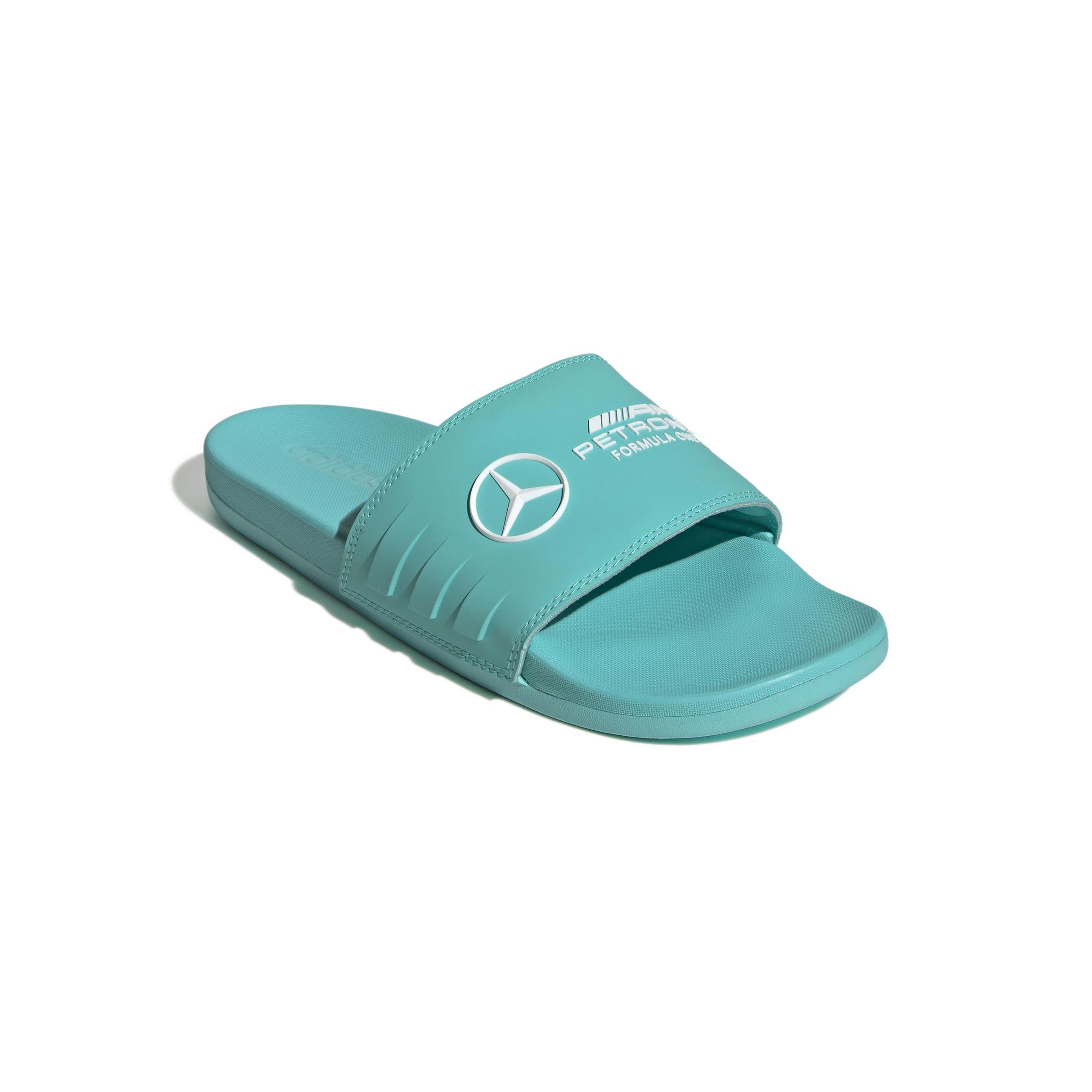 Unisex Mercedes - AMG Petronas Formula One Team Adilette Comfort Slides, Turquoise, A701_ONE, large image number 2